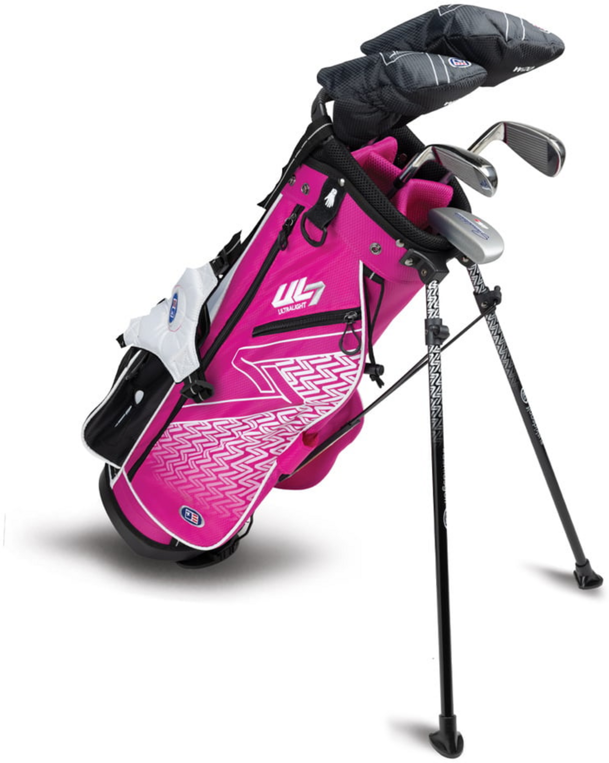 US KIDS, Us Kids Ul7 51 5 Club Stand Set, All Graphite, Pink/white/blk Bag