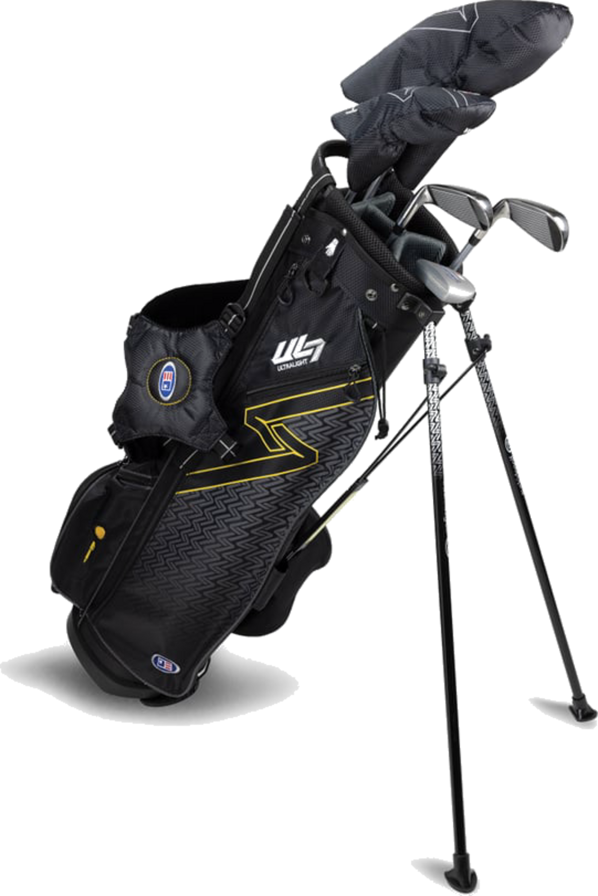 US KIDS, Us Kids Ul7 63 5 Club Stand Set, All Graphite, Black/gold Bag