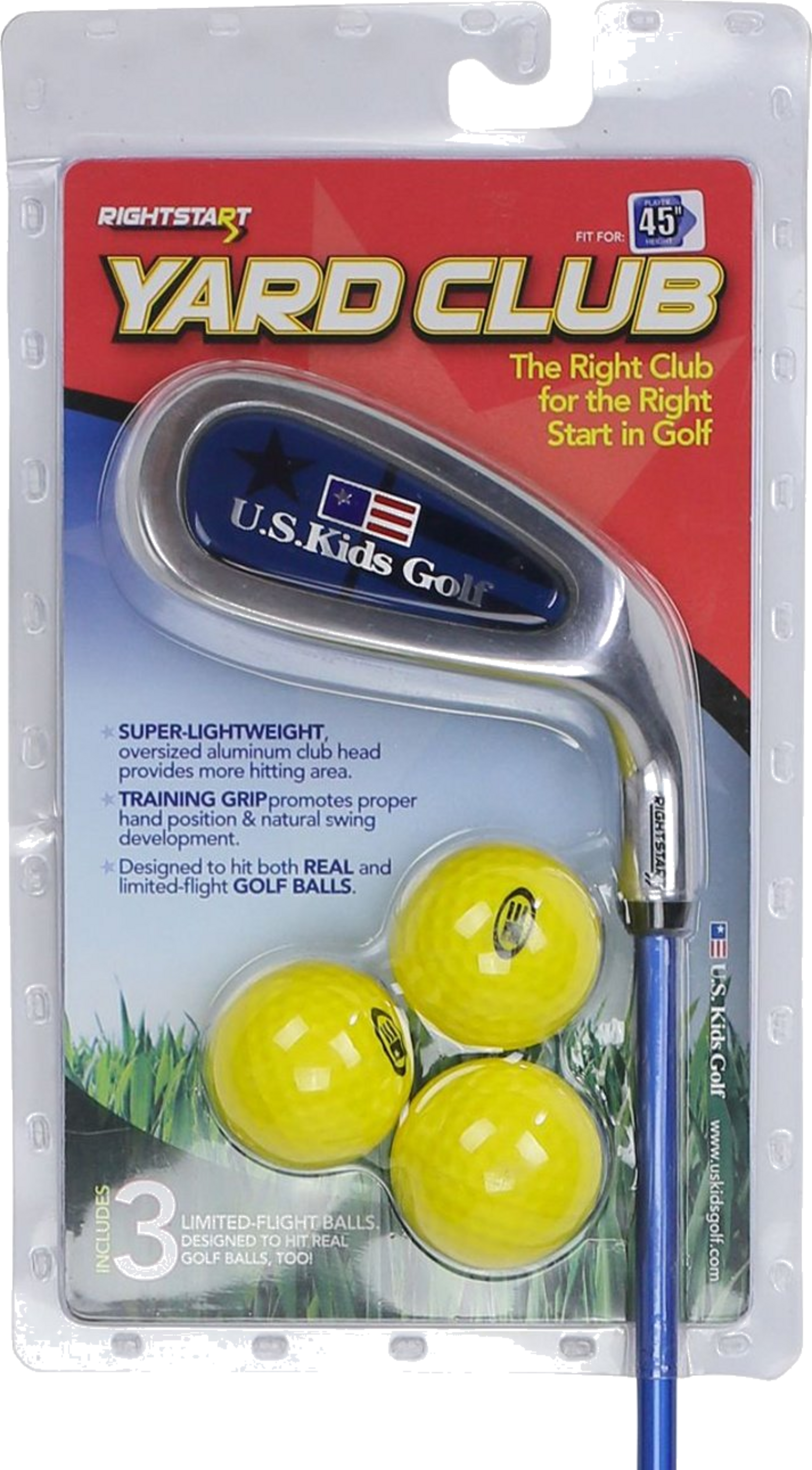 US KIDS, Us Kids Yard Club With 3 Yard Balls And Tee Left