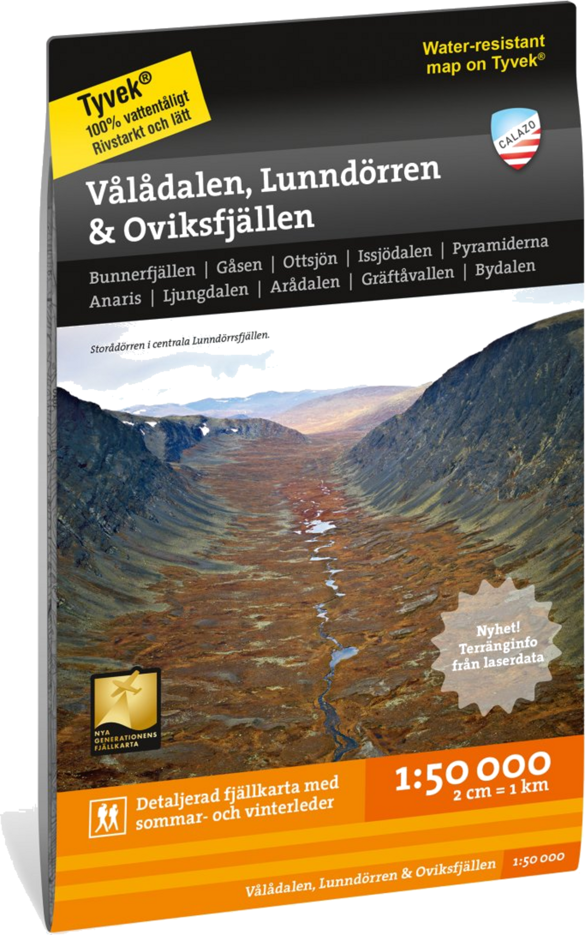 CALAZO, Vålådalen, Lunndörren  Oviksfjällen 1:50.000