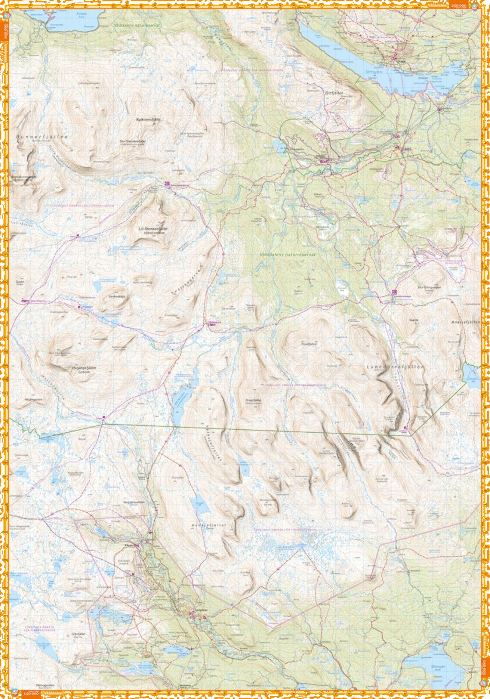 CALAZO, Vålådalen, Lunndörren  Oviksfjällen 1:50.000
