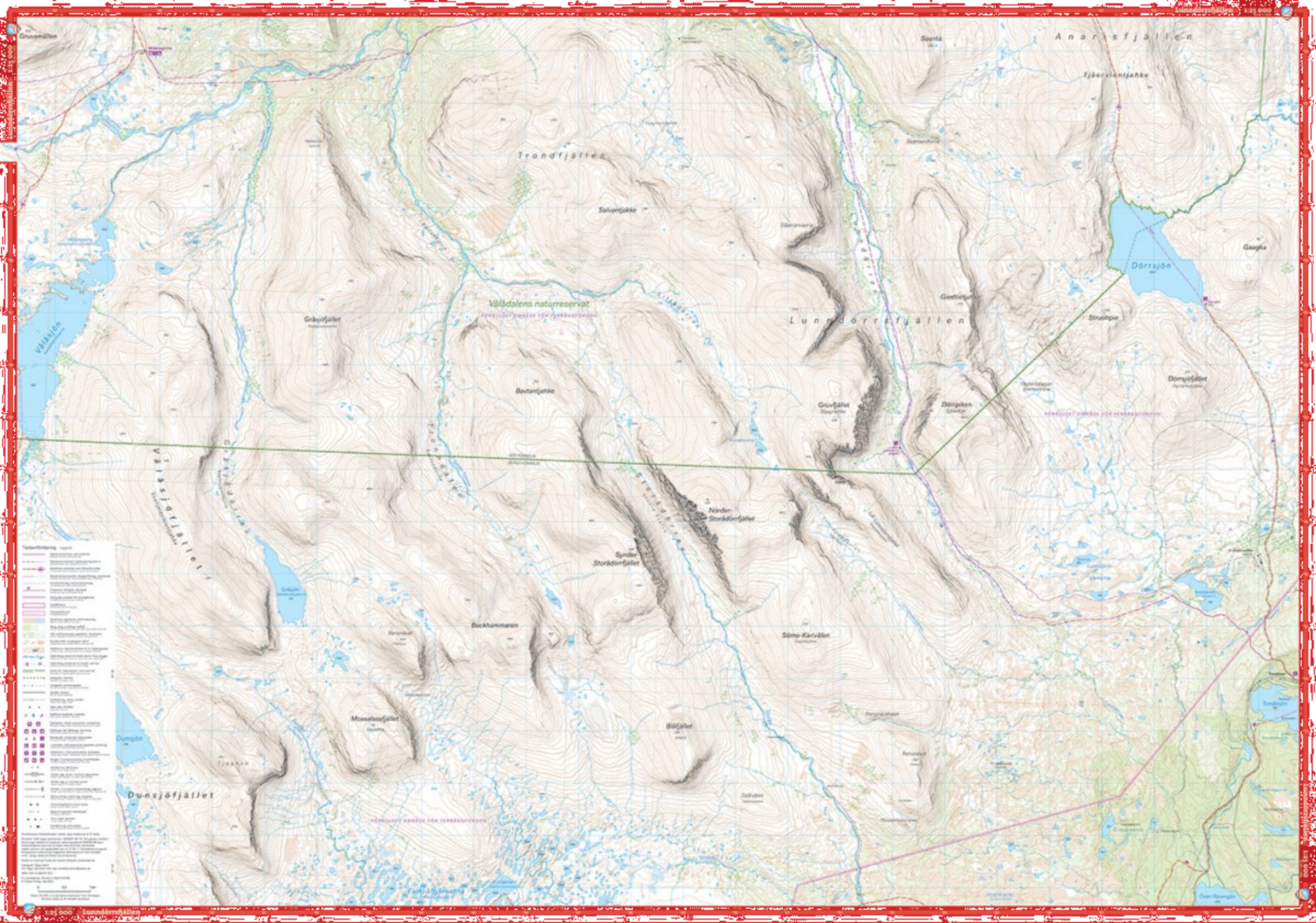 CALAZO, Vålådalen  Lunndörrsfjällen 1:25 000