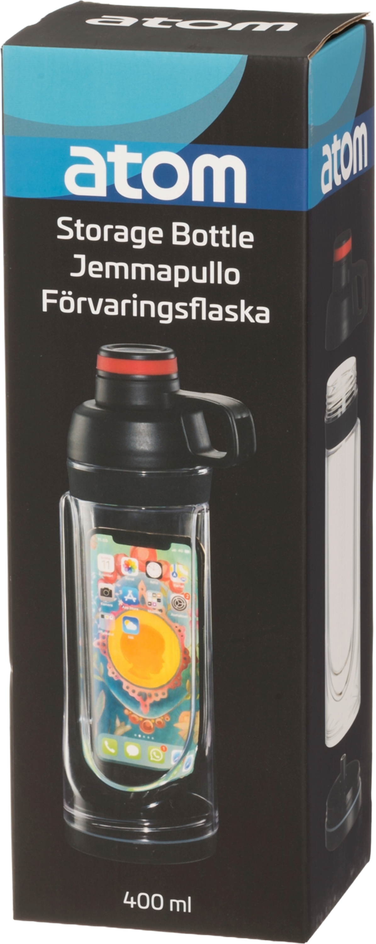 ATOM, Vattenflaska Med F&ouml;rvaring 400 Ml