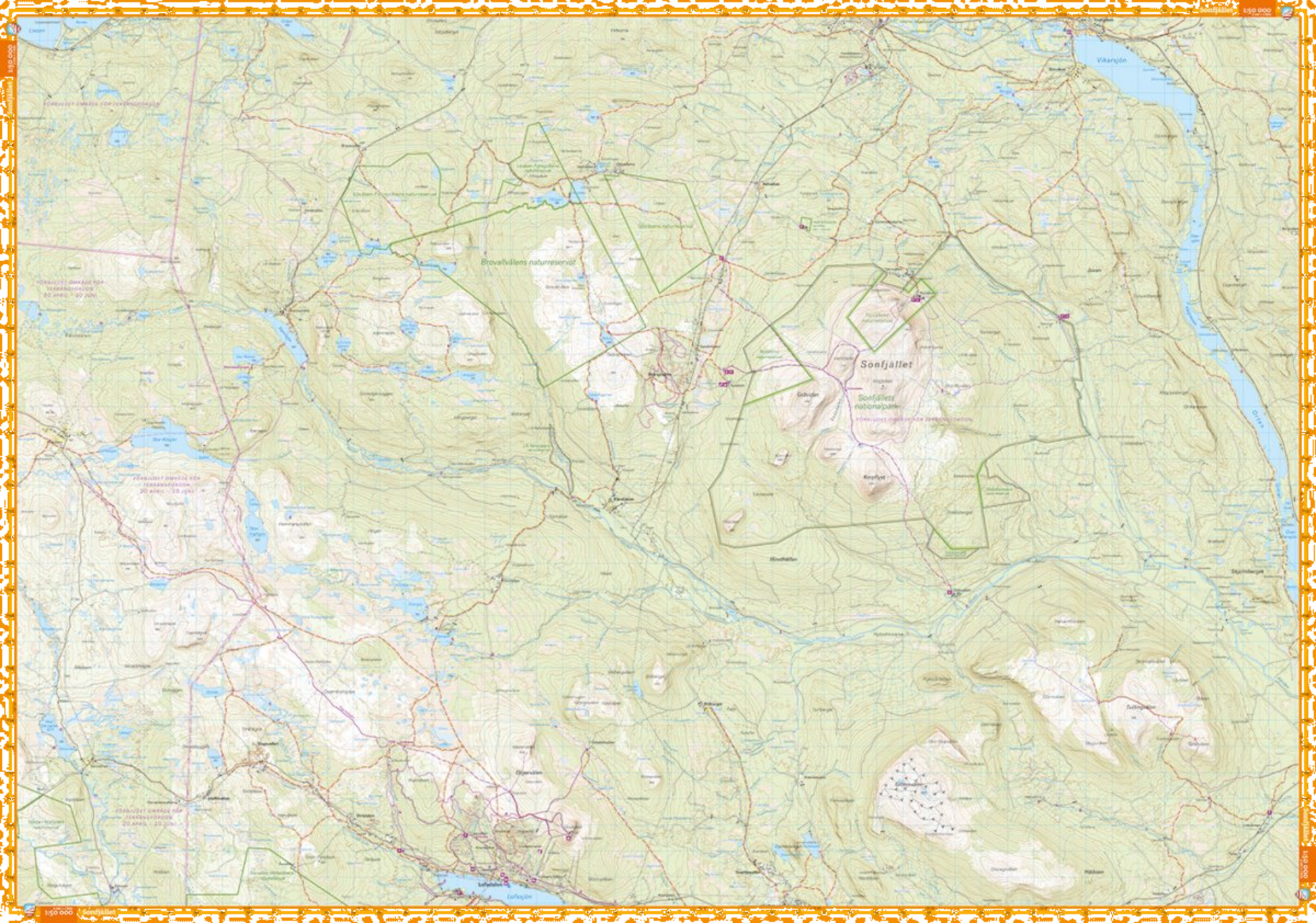 CALAZO, Vemdalen, Sonfjället  Lofsdalen 1:50.000