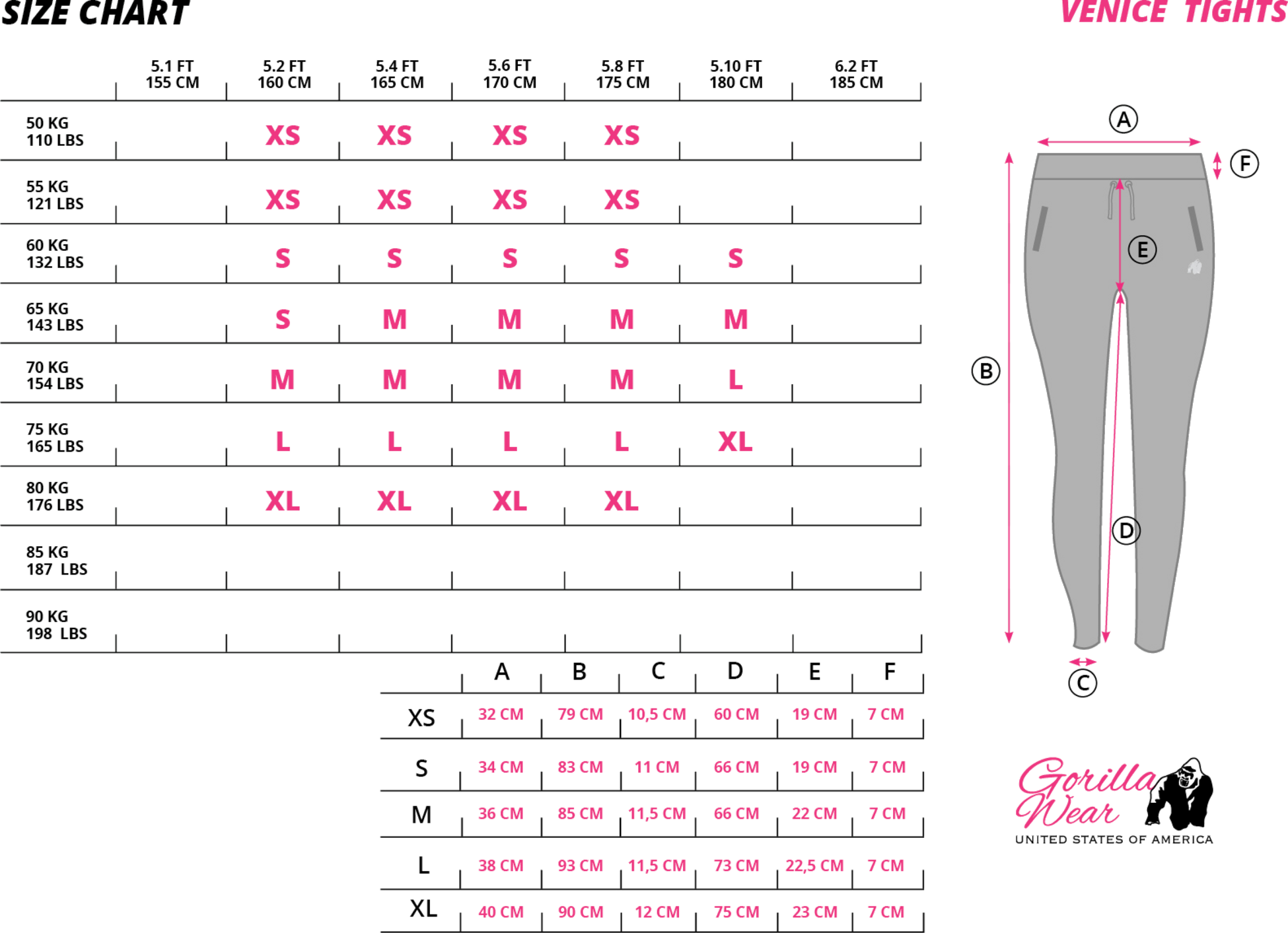 GORILLA WEAR, Venice Tights
