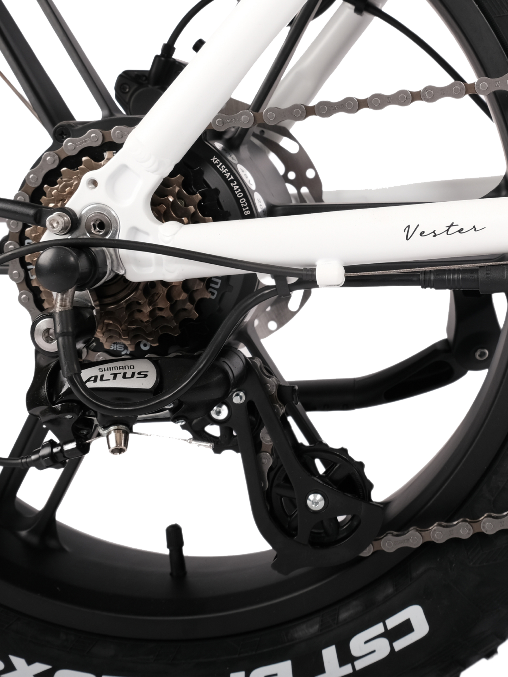HYGGE BIKES, Vester 2025 - Folding Fat Tyre E-Bike 48V 14Ah - Heron White