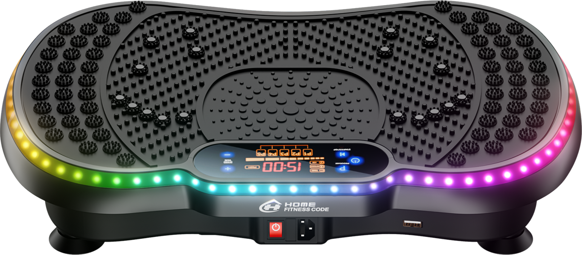 HOMEFITNESSCODE, Vibration Plate With Led Lighting