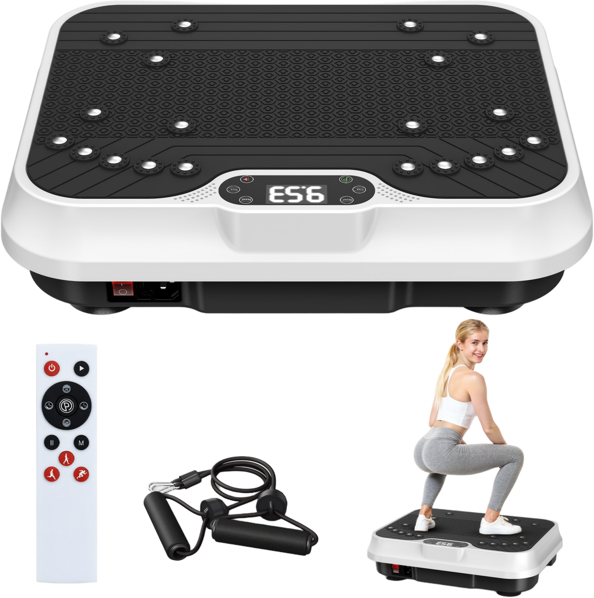 HOMEFITNESSCODE, Vibrationsplatta F1 Med 250 Niv&aring;er &ndash; Kompakt Helkroppstr&auml;ning Hemma