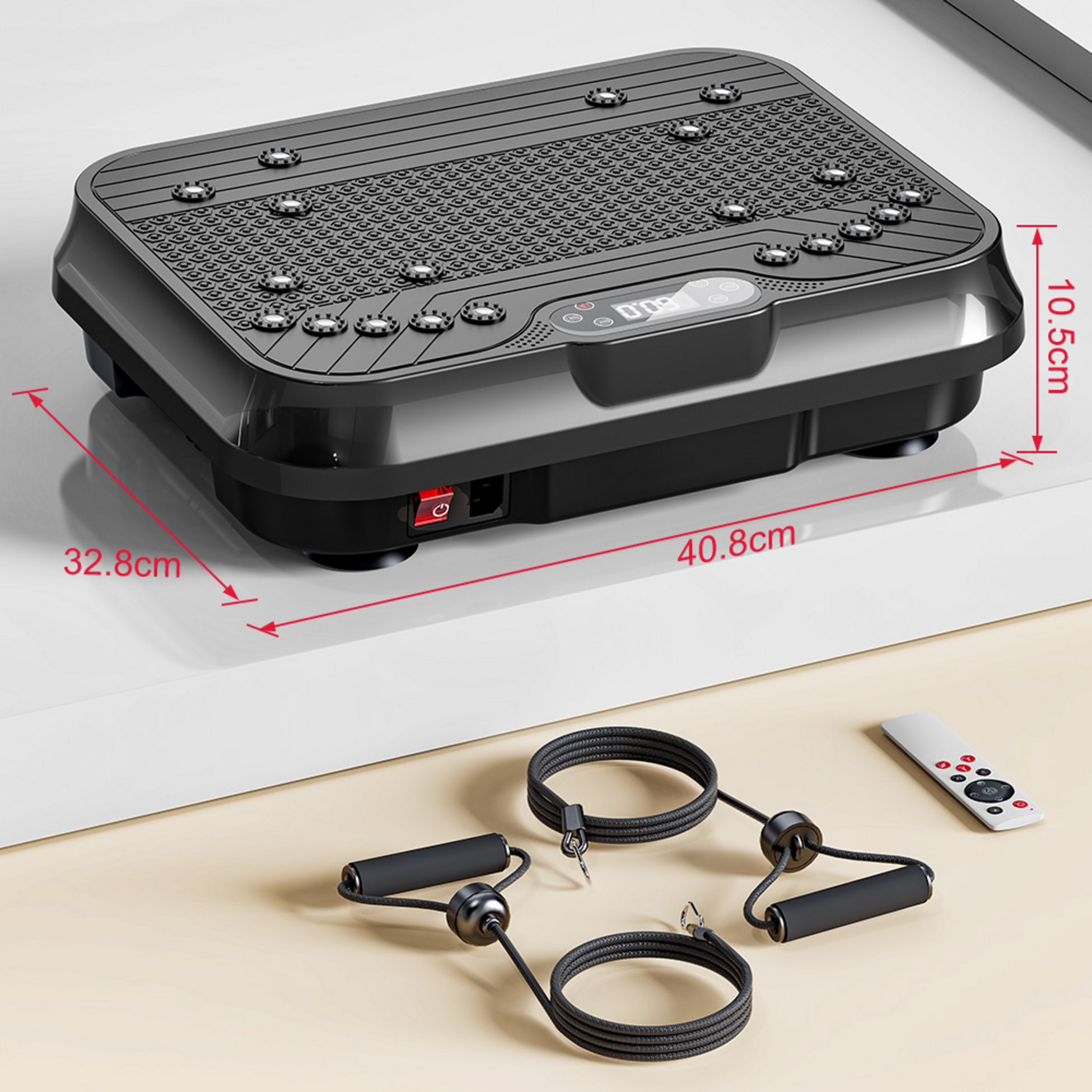 HOMEFITNESSCODE, Vibrationsplatta F1 med 250 niv&aring;er &ndash; Kompakt helkroppstr&auml;ning hemma