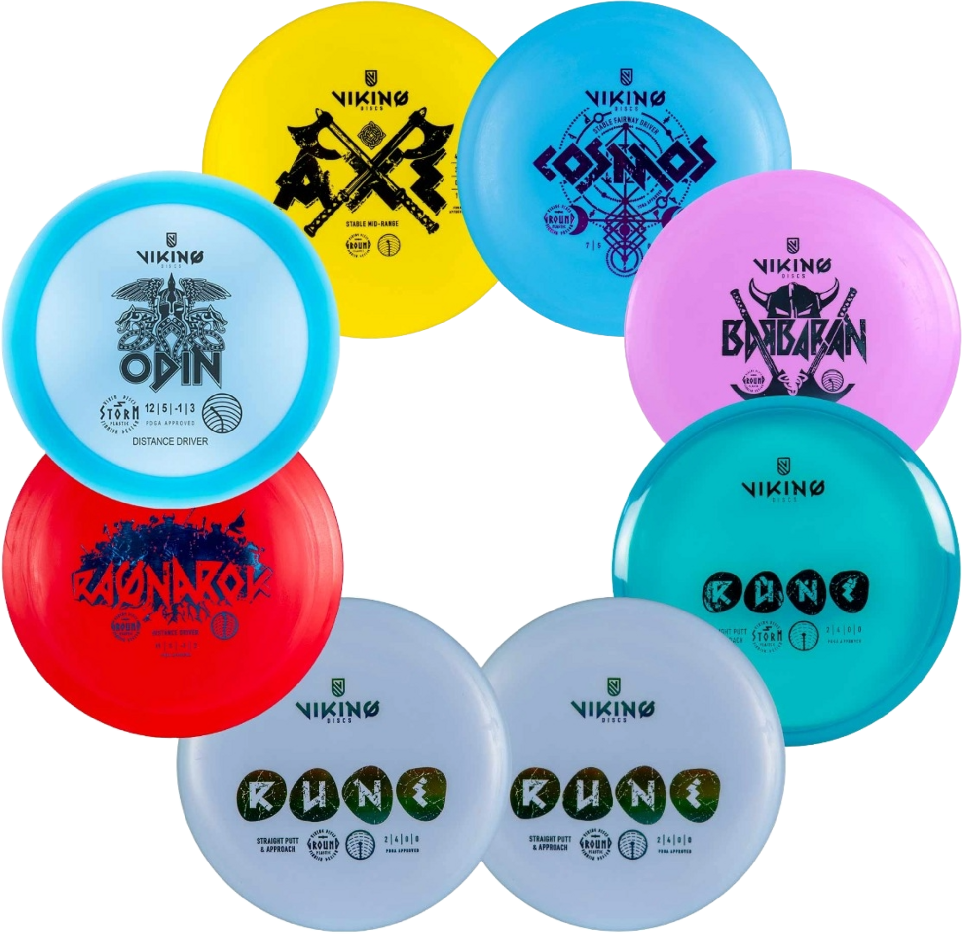 VIKING DISCS, Viking Discs Starter Set (8 Discs)