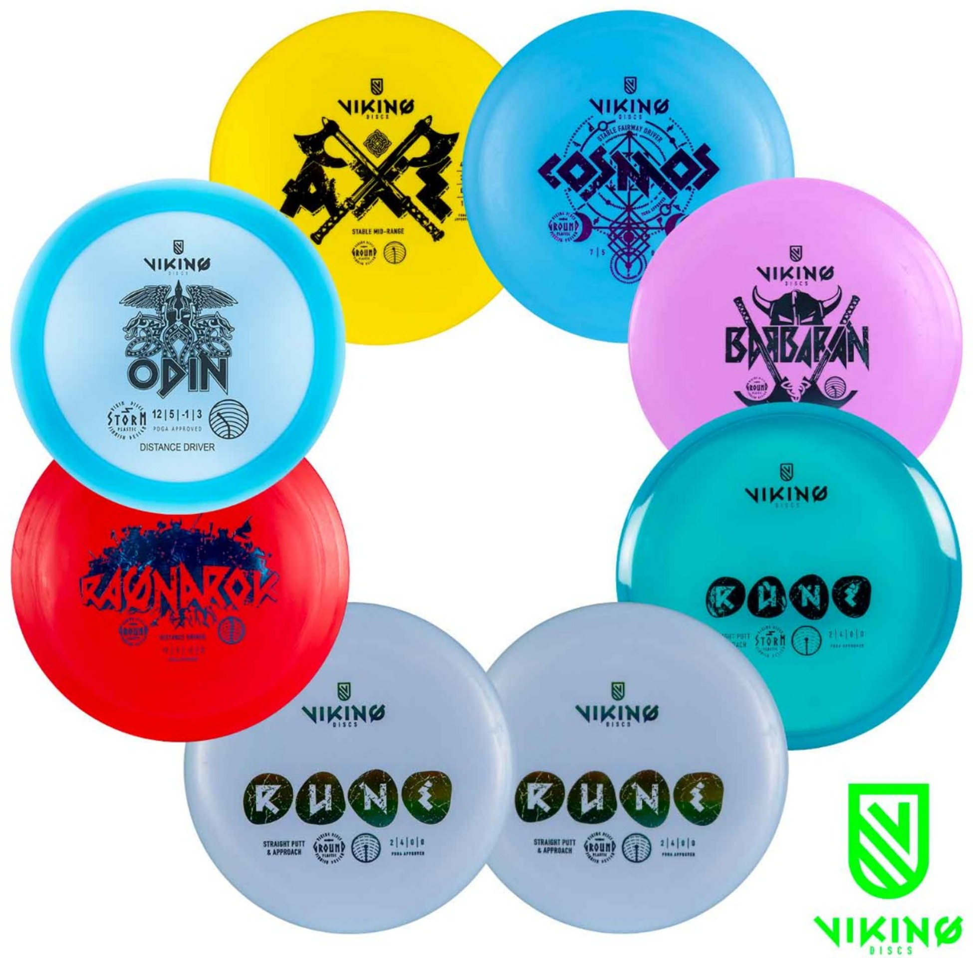 VIKING DISCS, Viking Discs Starter Set (8 Discs)