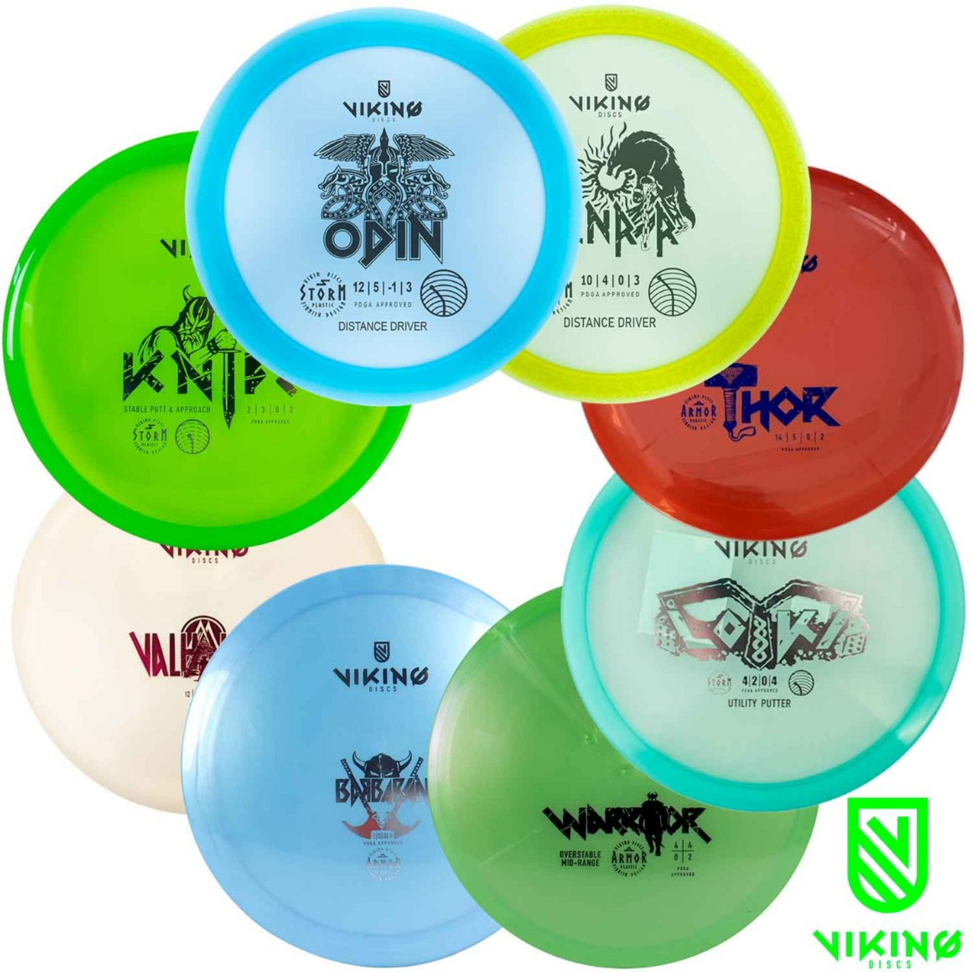 VIKING DISCS, Viking Discs Tournament Set (8 Discs)