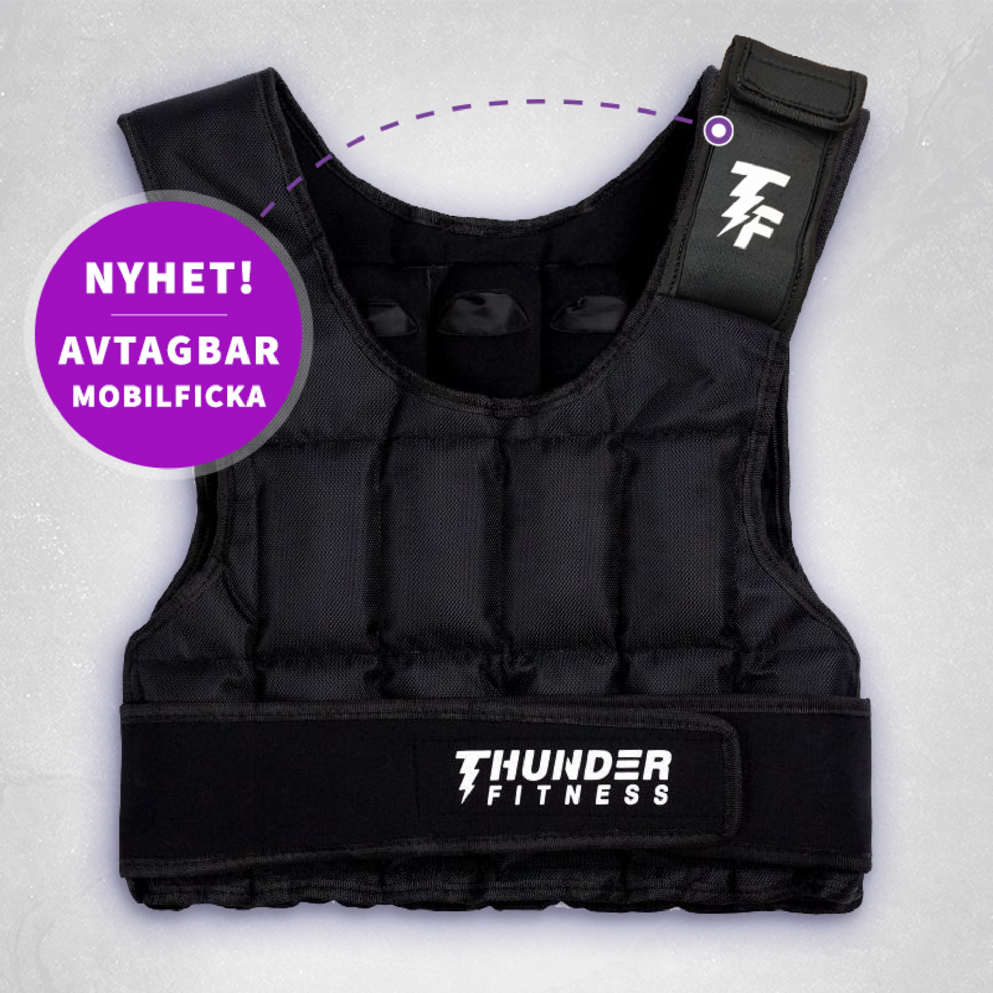 THUNDER FITNESS, Viktväst Pro 10 Kg Small