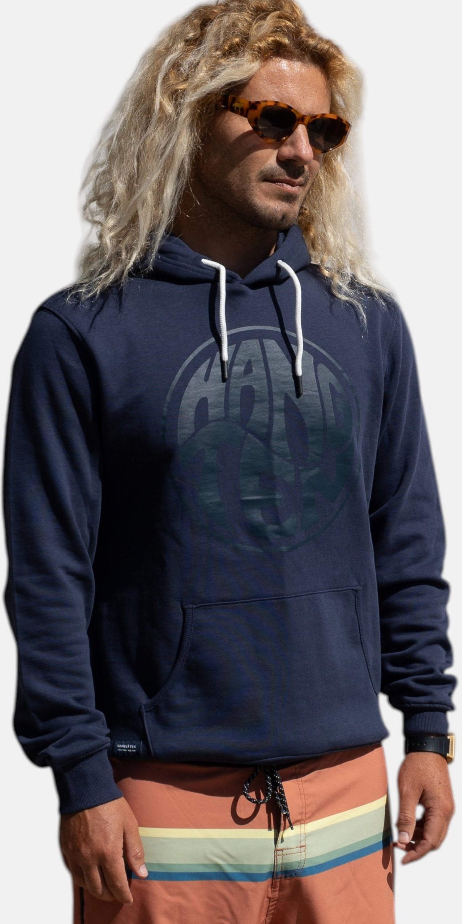 HANG TEN, Vintage Logo Organic Cotton Hoodie