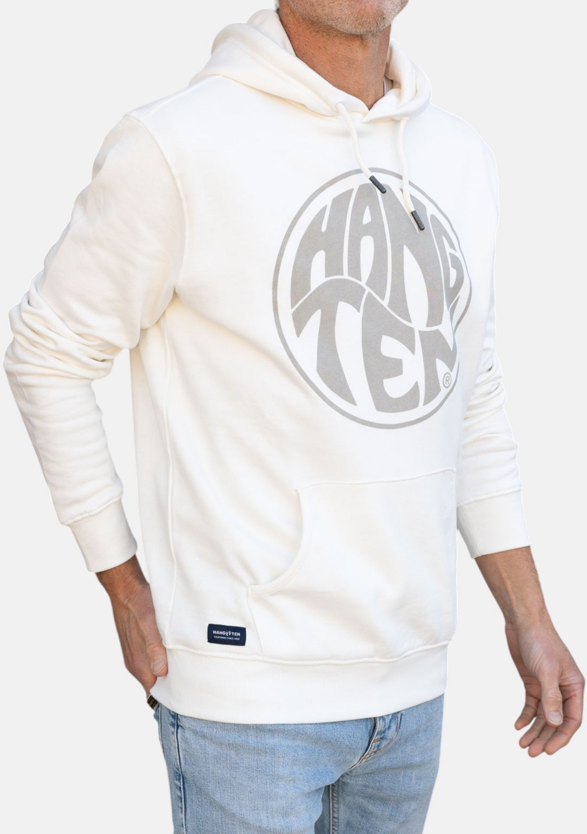 HANG TEN, Vintage Logo Organic Cotton Hoodie