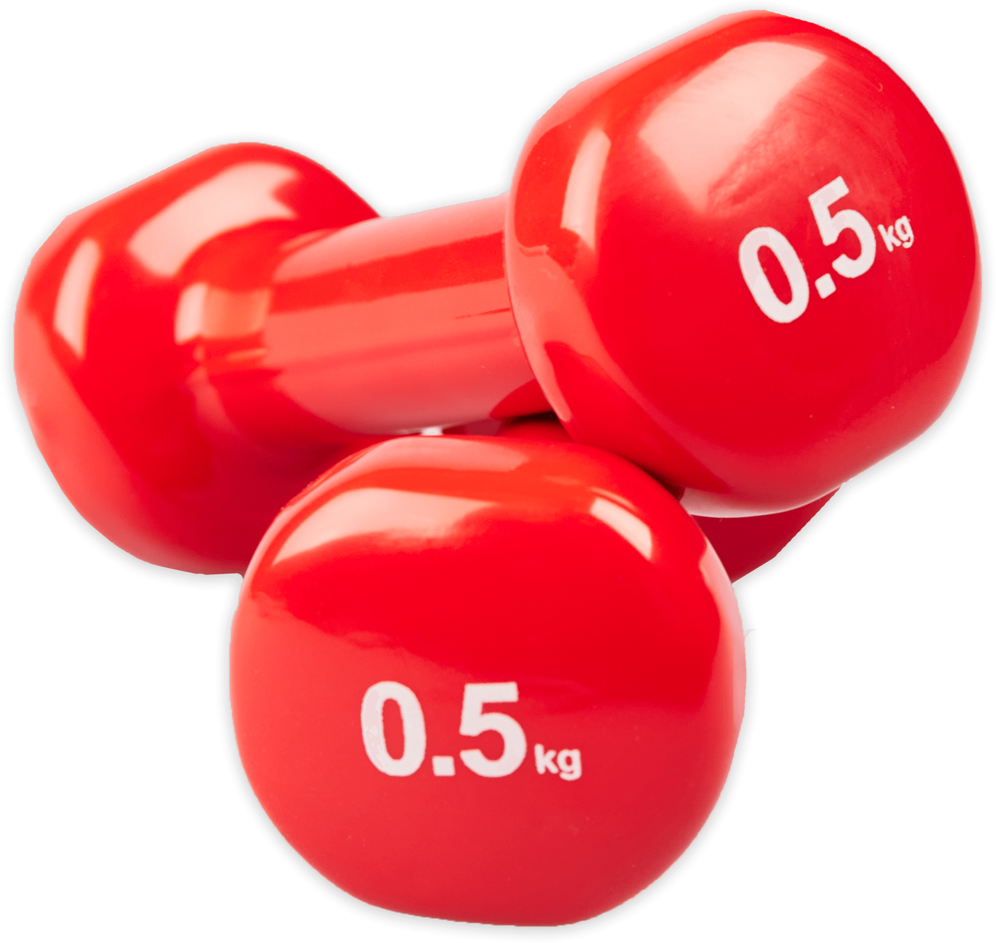 MATCHU SPORTS, Vinyl Hantlar Set Per 2 St - 0.5 Kg - R&ouml;d