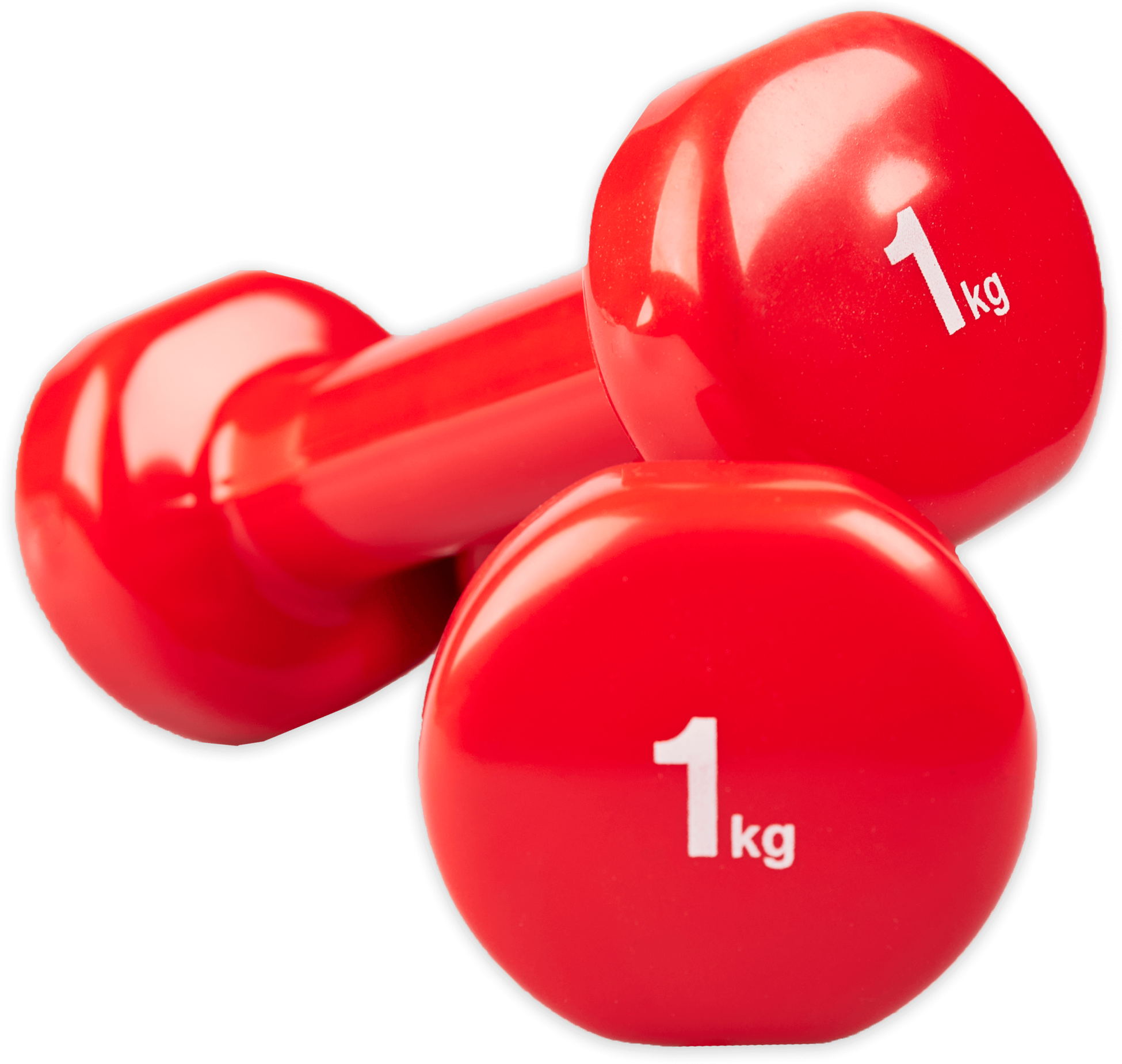 MATCHU SPORTS, Vinyl Hantlar Set Per 2 Stycken - 1 Kg - R&ouml;d