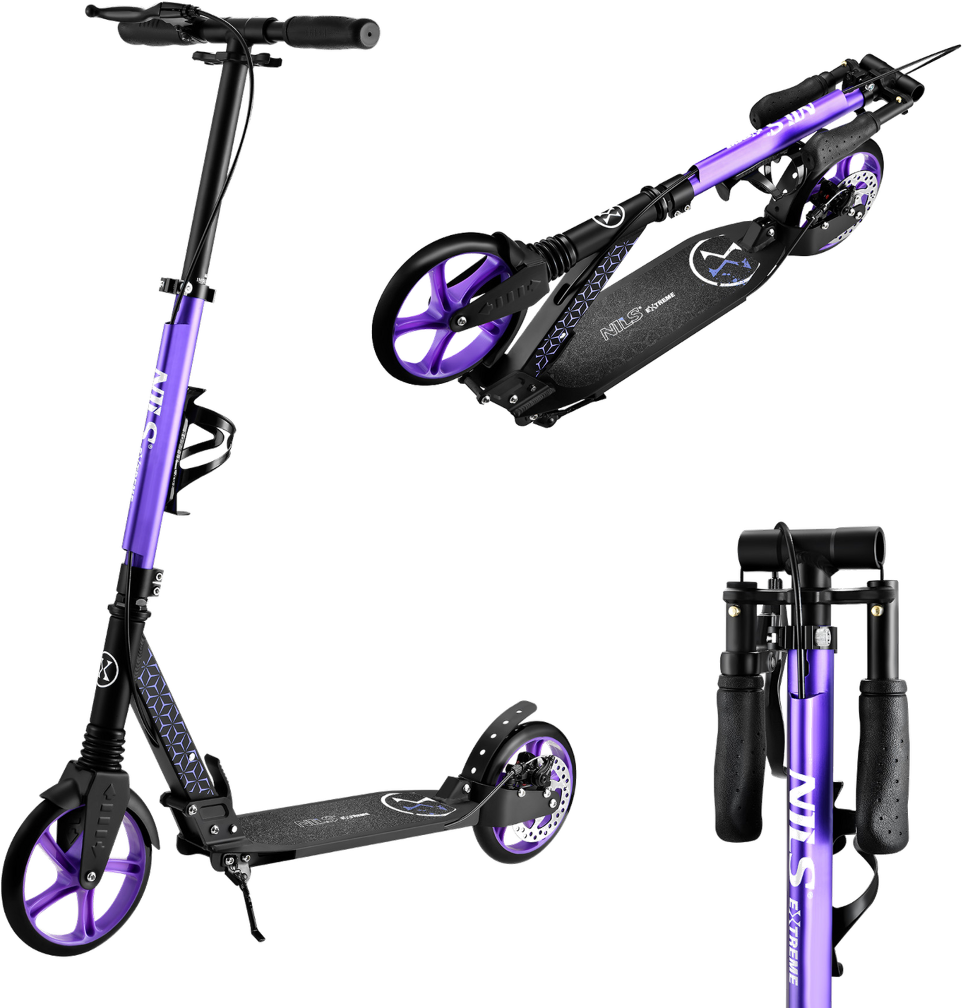 NORTHIX, Violet Kick Scooter, Adjustable Height, Foldable Design