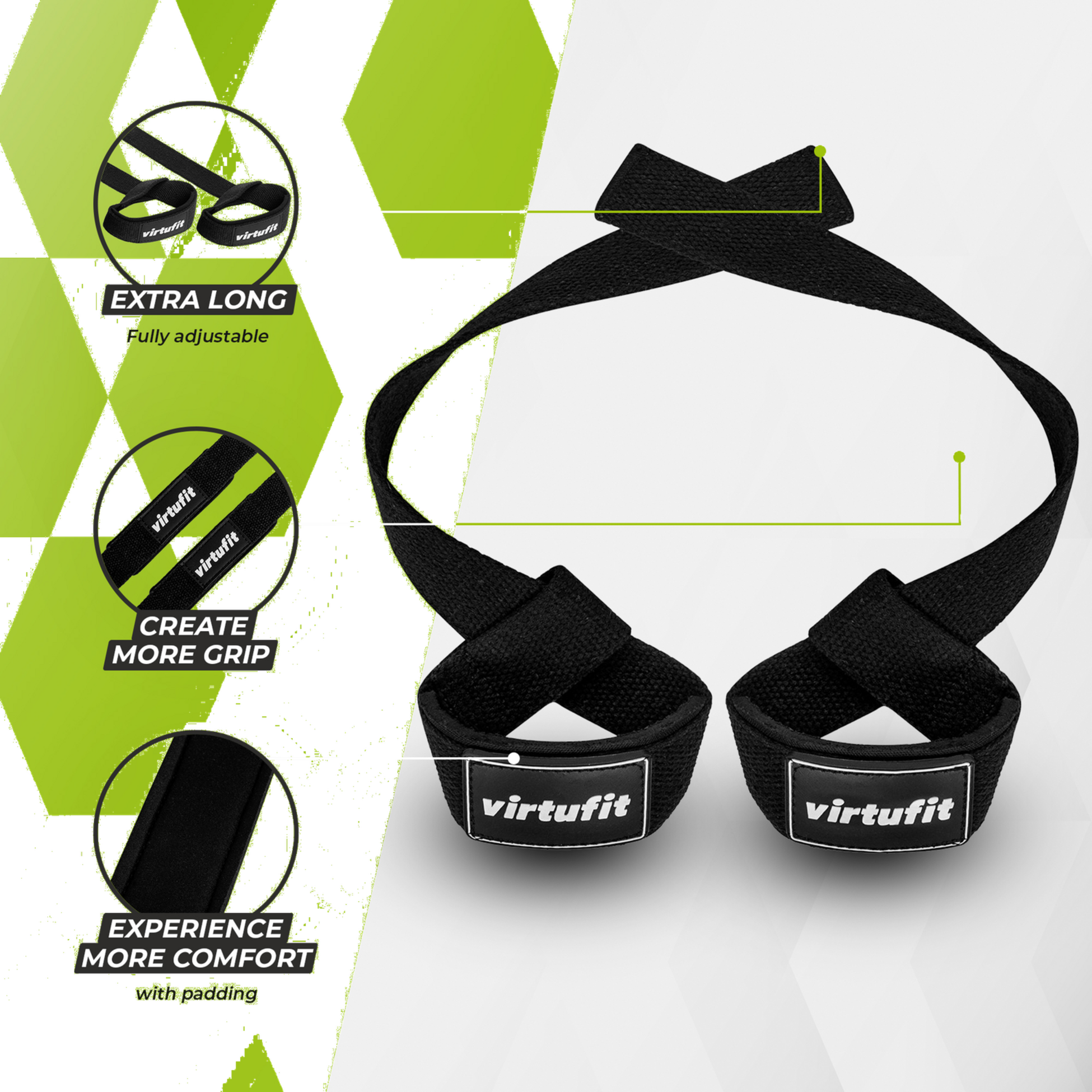 VIRTUFIT, Virtufit Padded Lifting Straps