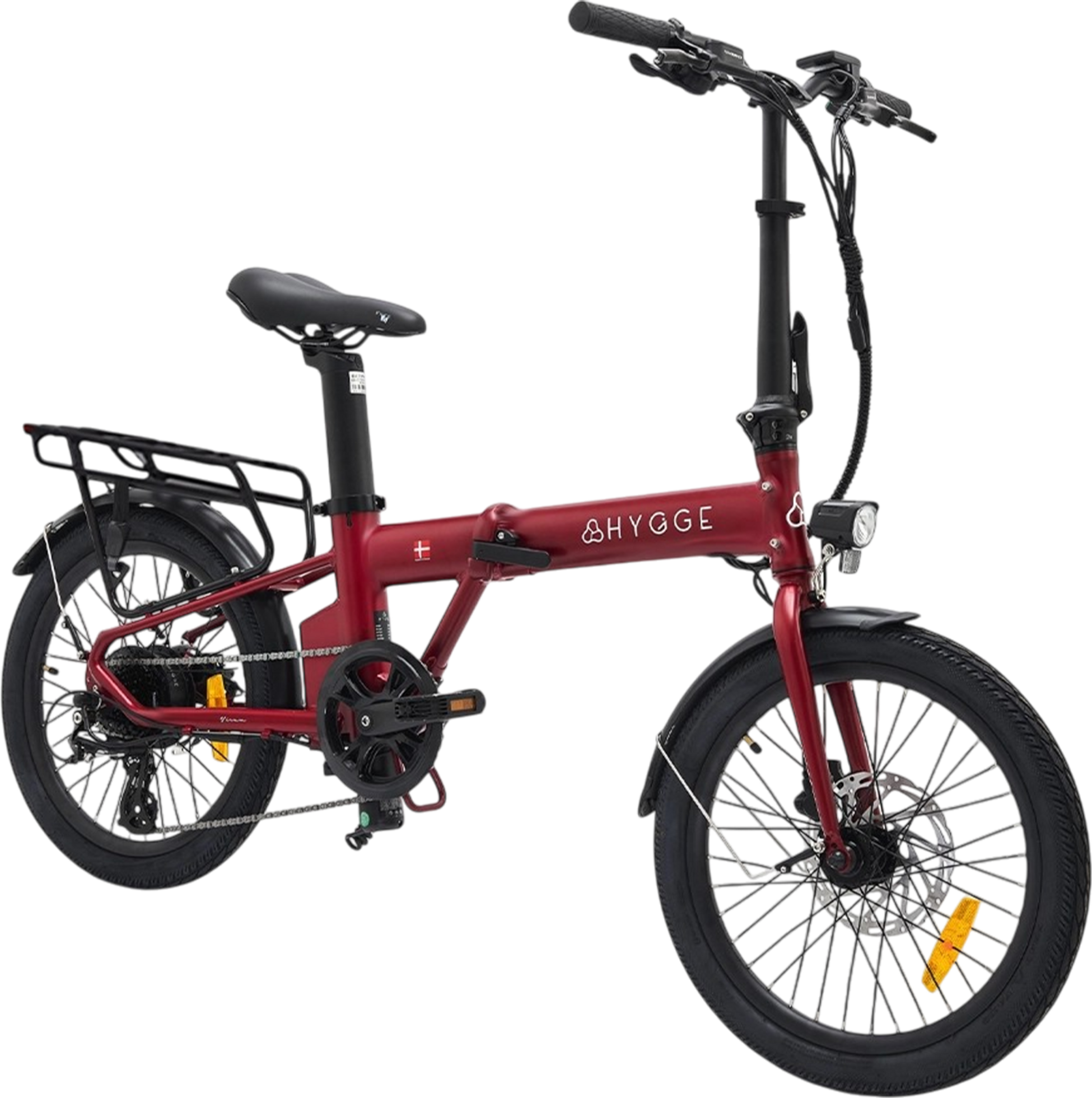 HYGGE BIKES, Virum 2026 - Folding Ultra-light E-bike 36v 10ah - Sangria Red