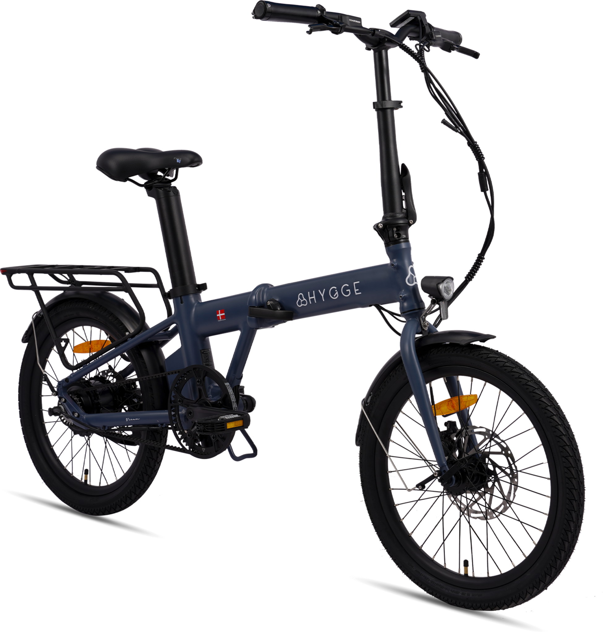 HYGGE BIKES, Virum Auto 2026 Folding E-bike, Automatic 3-speed, Belt Drive &ndash; Nocturne Blue