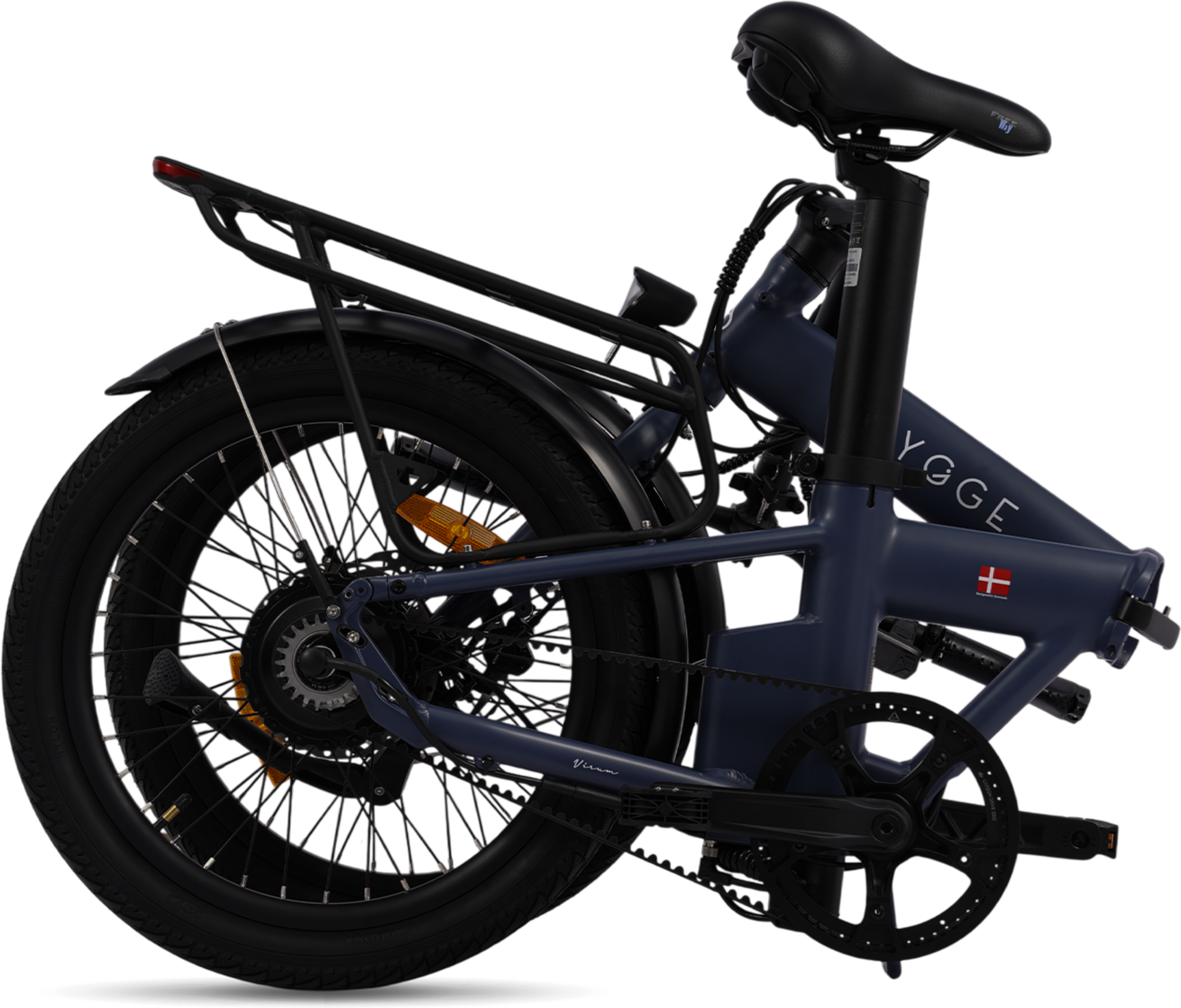 HYGGE BIKES, Virum Auto 2026 Folding E-bike, Automatic 3-speed, Belt Drive &ndash; Nocturne Blue