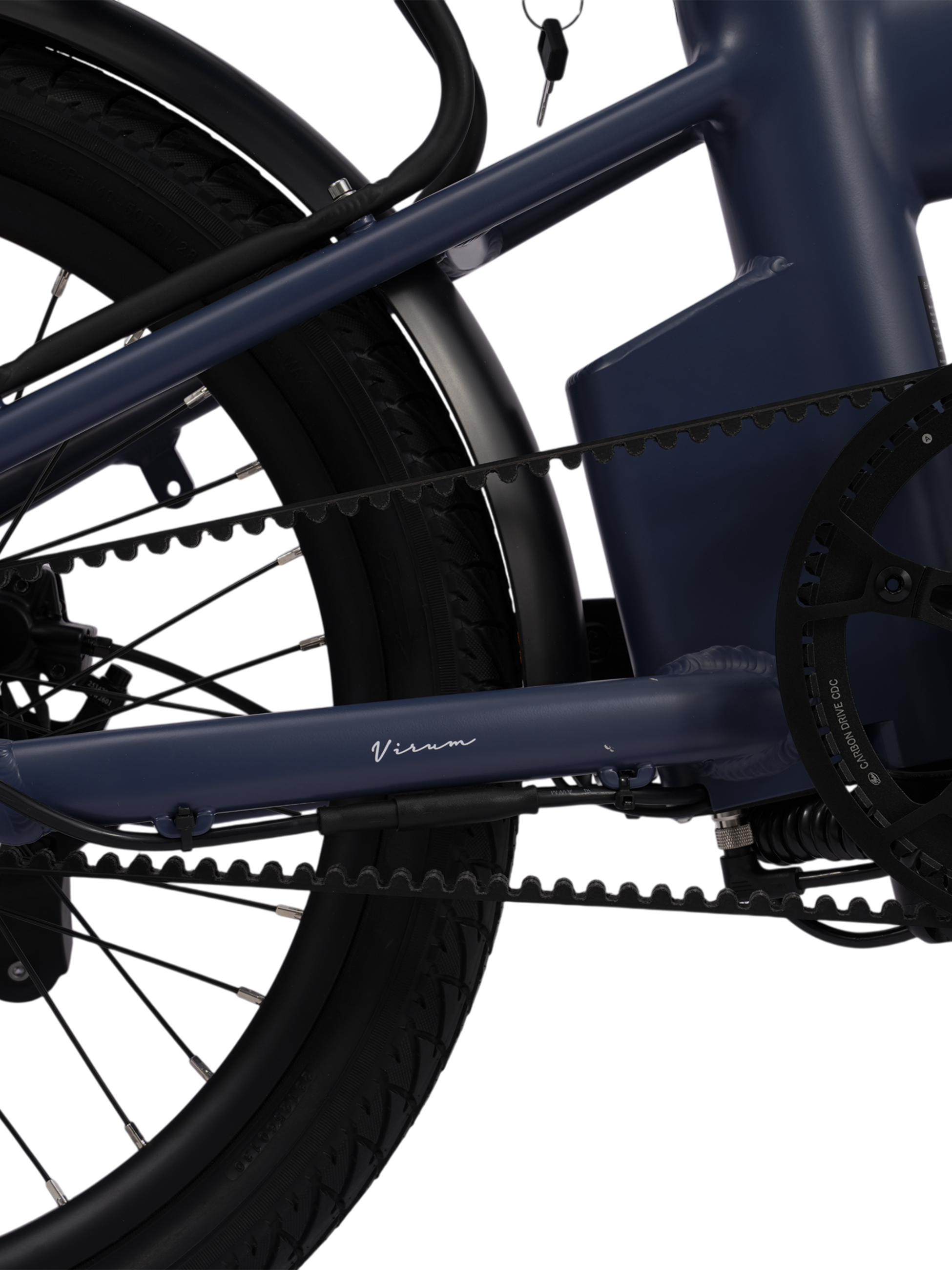HYGGE BIKES, Virum Auto 2026 Folding E-bike, Automatic 3-speed, Belt Drive &ndash; Nocturne Blue