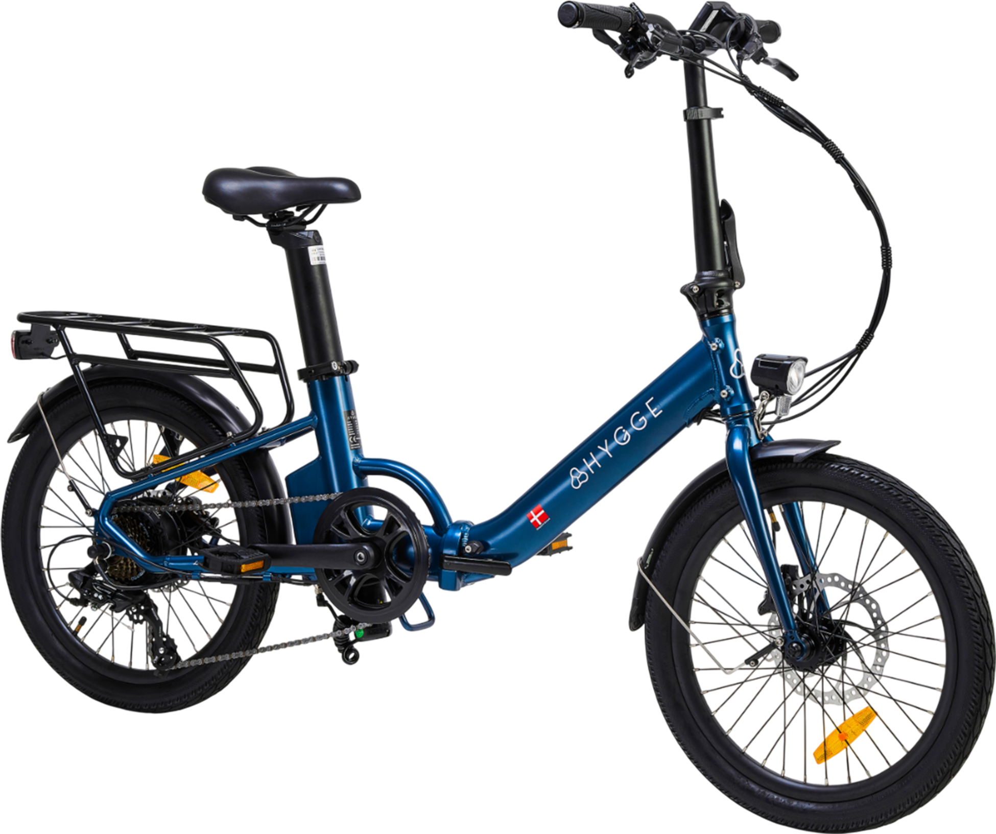 HYGGE BIKES, Virum Step 2025 - Folding Ultra-light E-bike 36v 10ah - Sapphire Blue