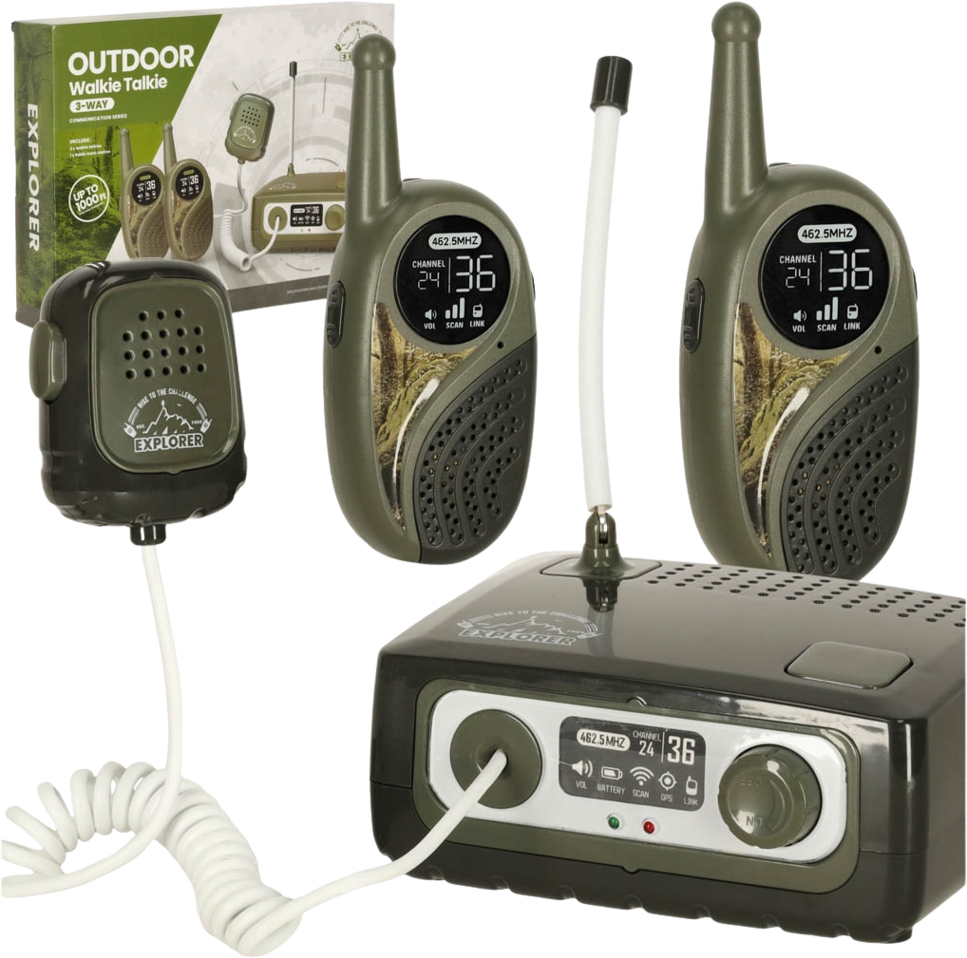 NORTHIX, Walkie Talkie Walkie Talkie Shortwave Set With Switchboard For Kids Khaki
