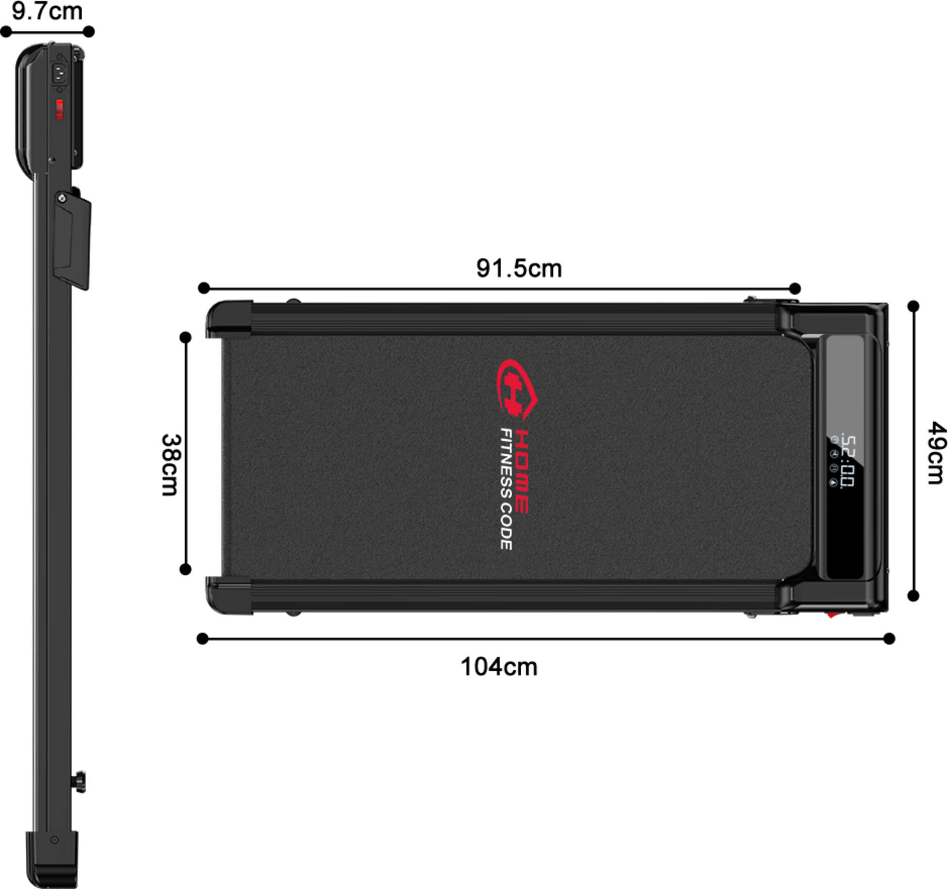 HOMEFITNESSCODE, Walking Treadmill Z3 2.5hp Brushless Motor 1-6 Kmh 5% Incline