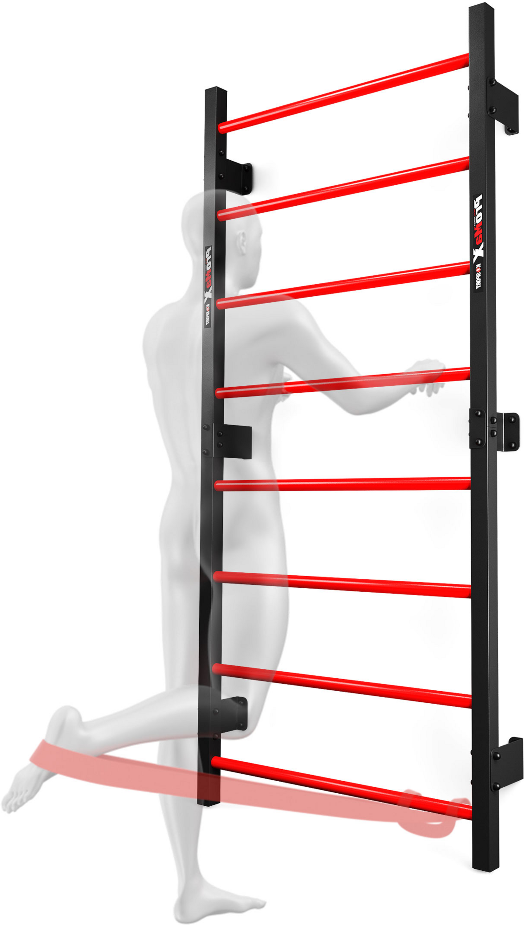 K-SPORT, Wall Bar: Ribbstol / Hängande Stege Med 8 Stegpinnar