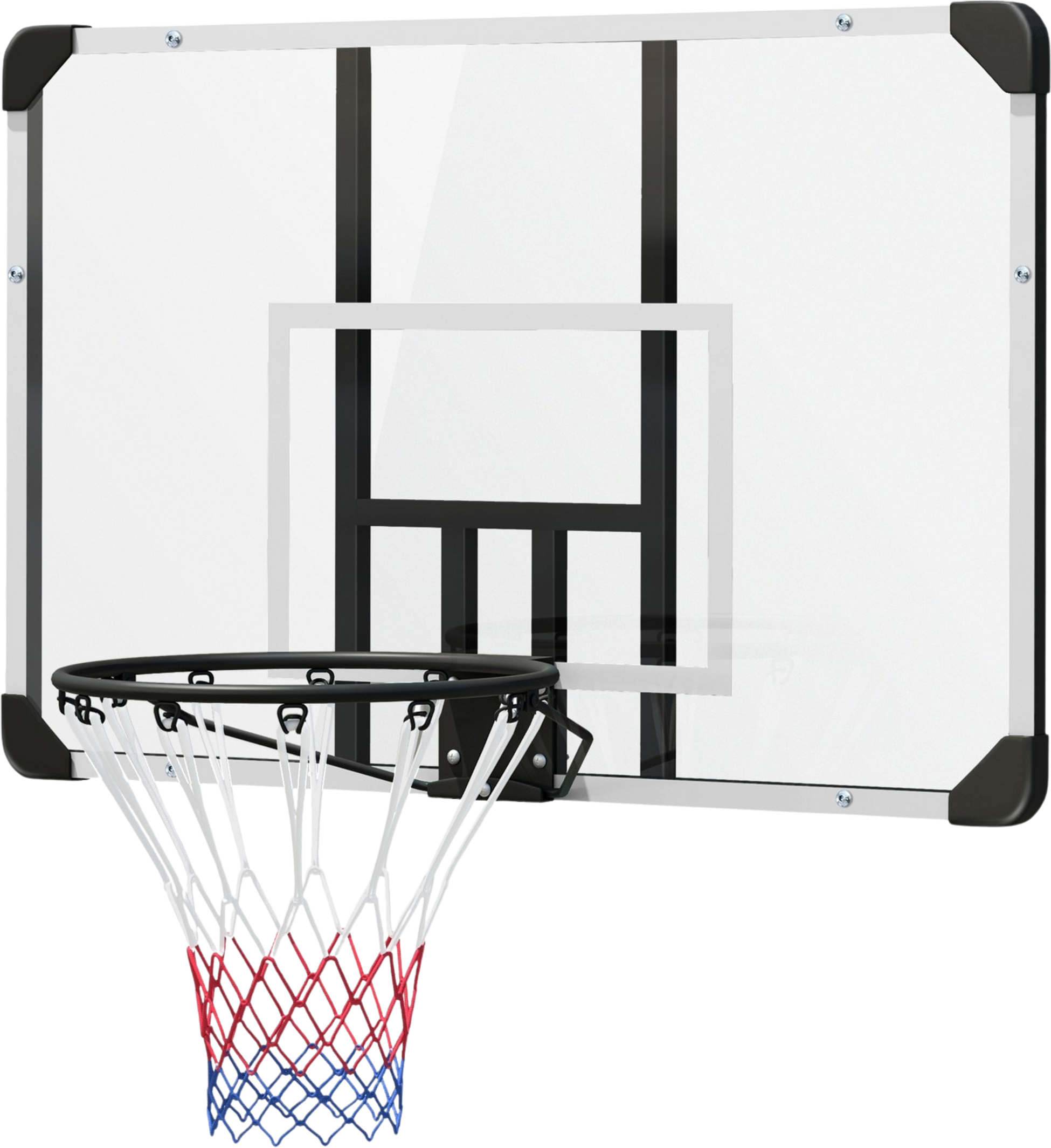 NORTHIX, Wall-mounted Basketball Hoop With Basketball Board And Net 113 X 61 X 73 Cm Made Of Steel For Outdoo