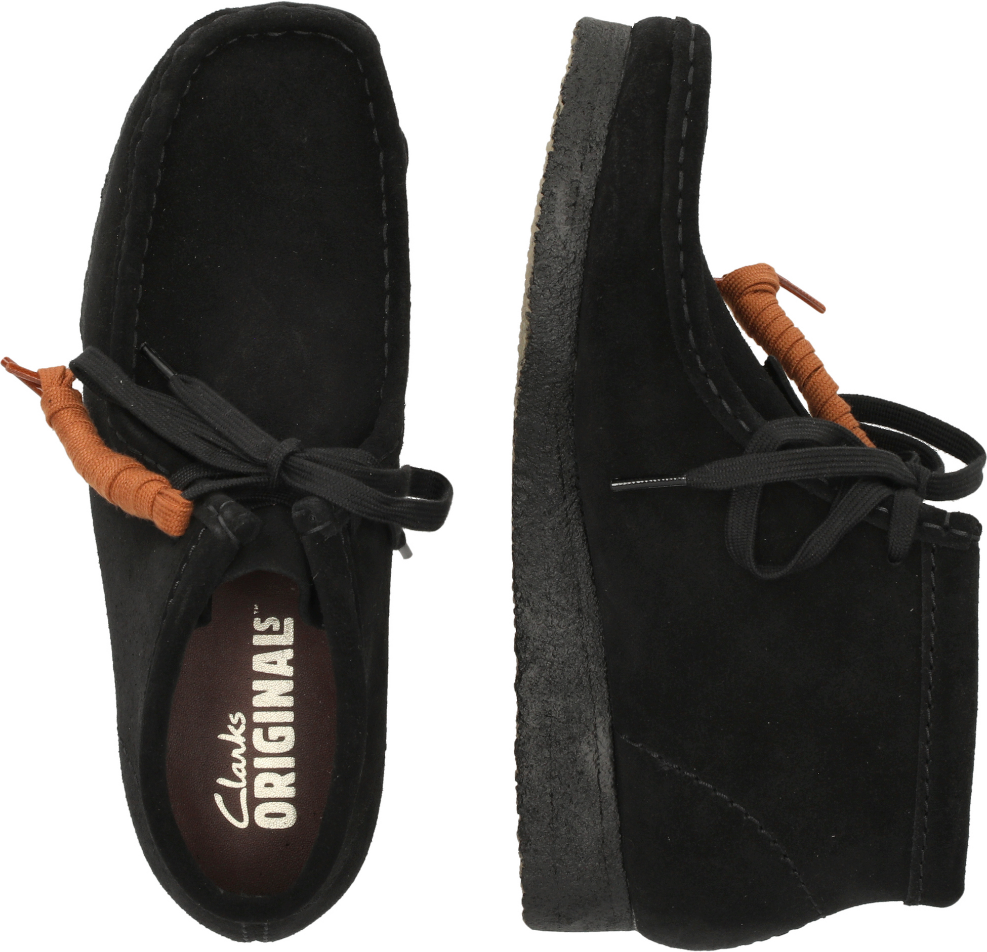 CLARKS ORIGINALS, Wallabee Boot. Svart Sde