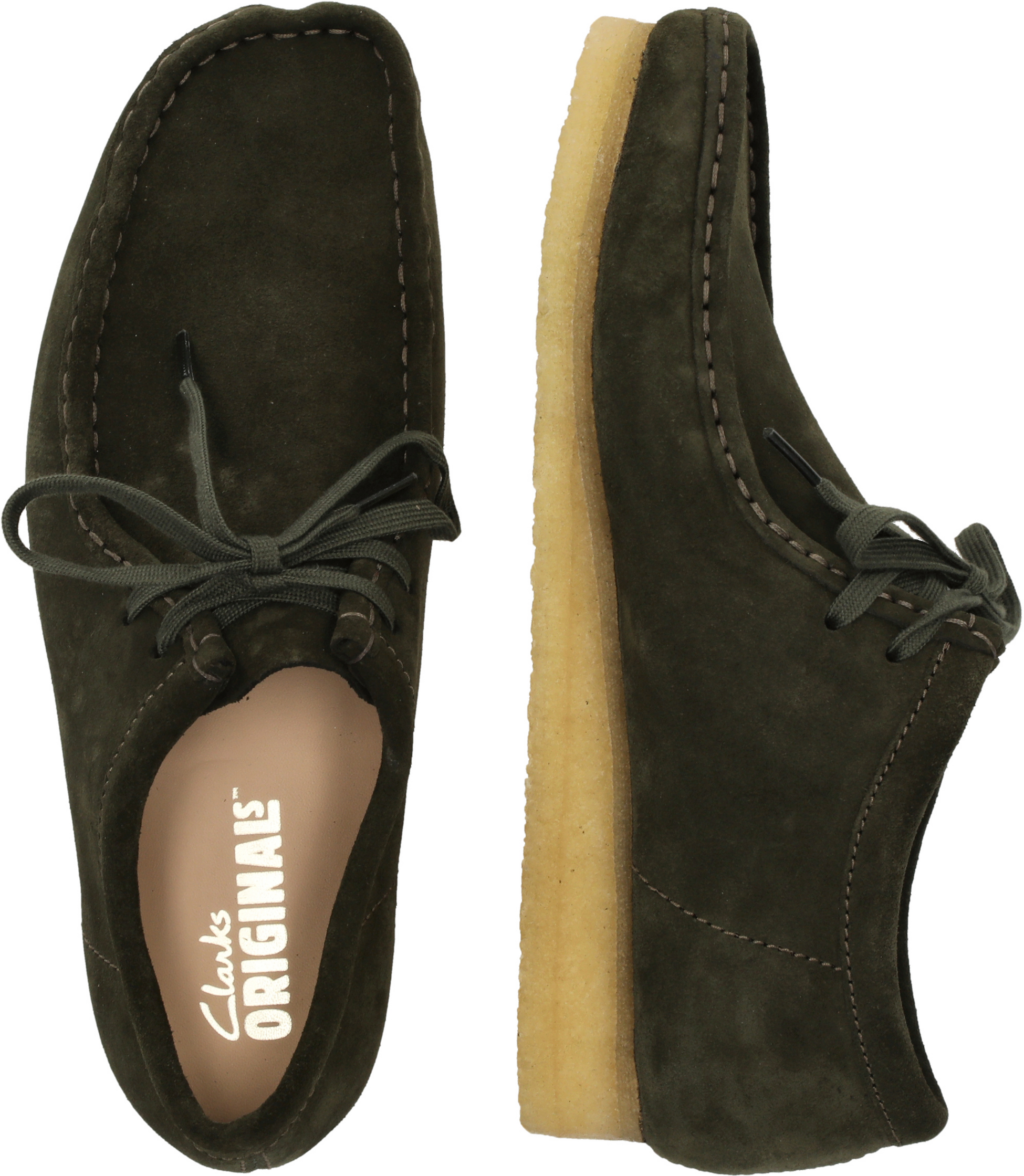 CLARKS ORIGINALS, Wallabee Forest Green Sde