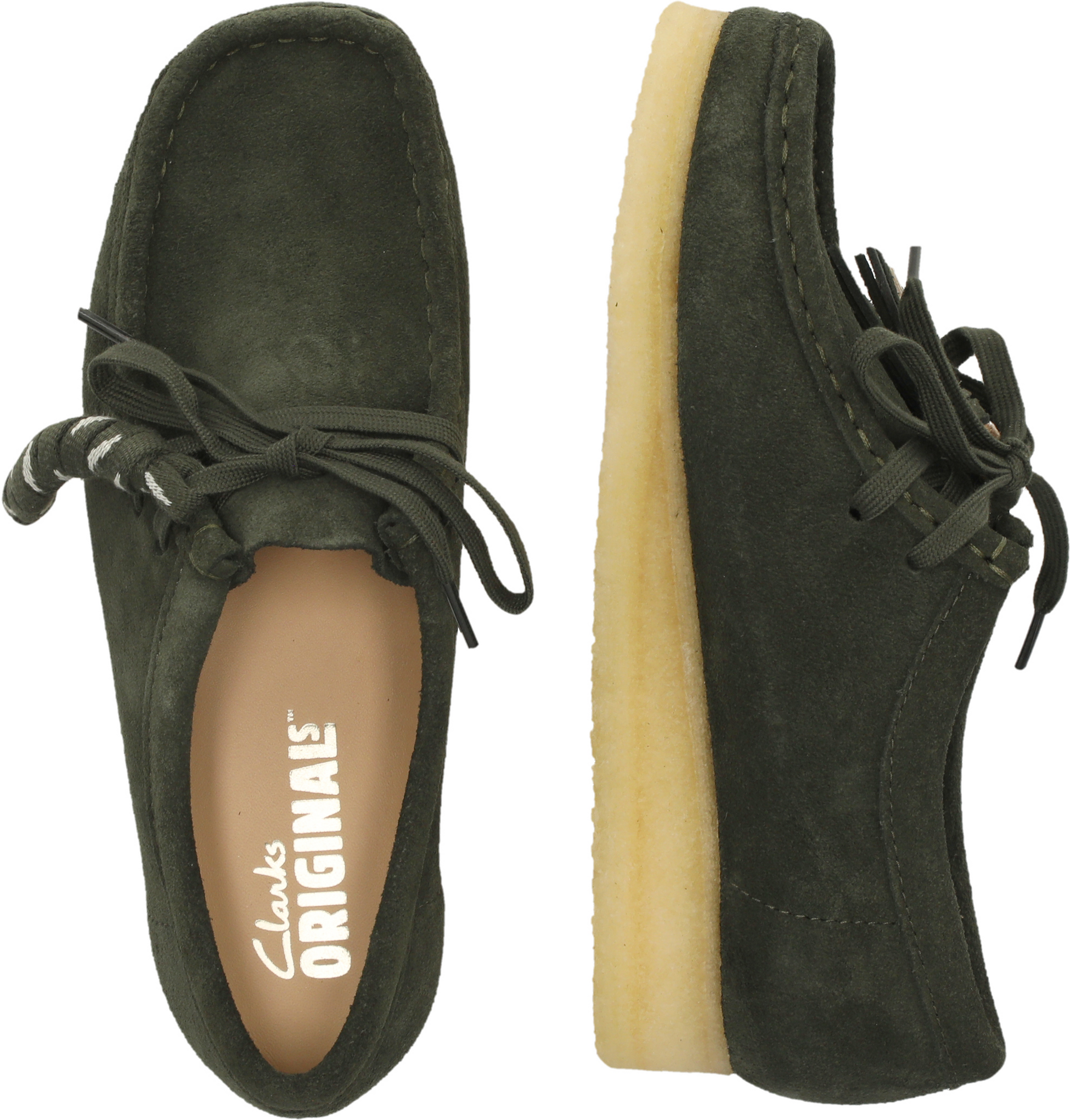 CLARKS ORIGINALS, Wallabee Forest Green Sde