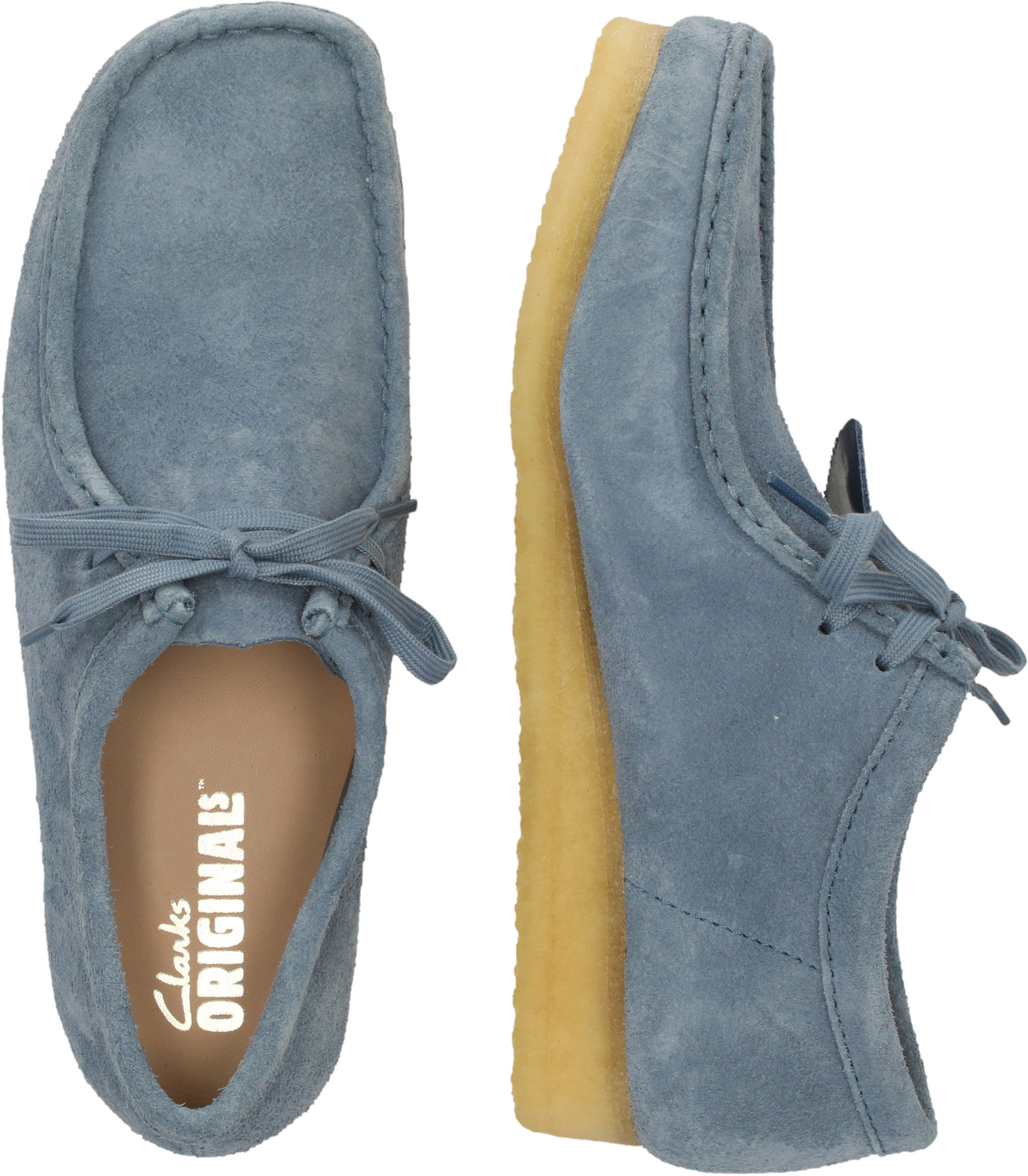 CLARKS ORIGINALS, Wallabee French Blue Sde