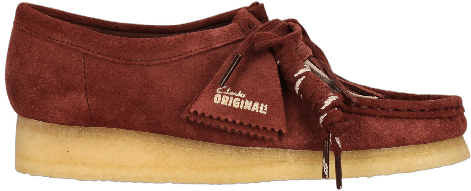 CLARKS ORIGINALS, Wallabee. Deep Red Sde
