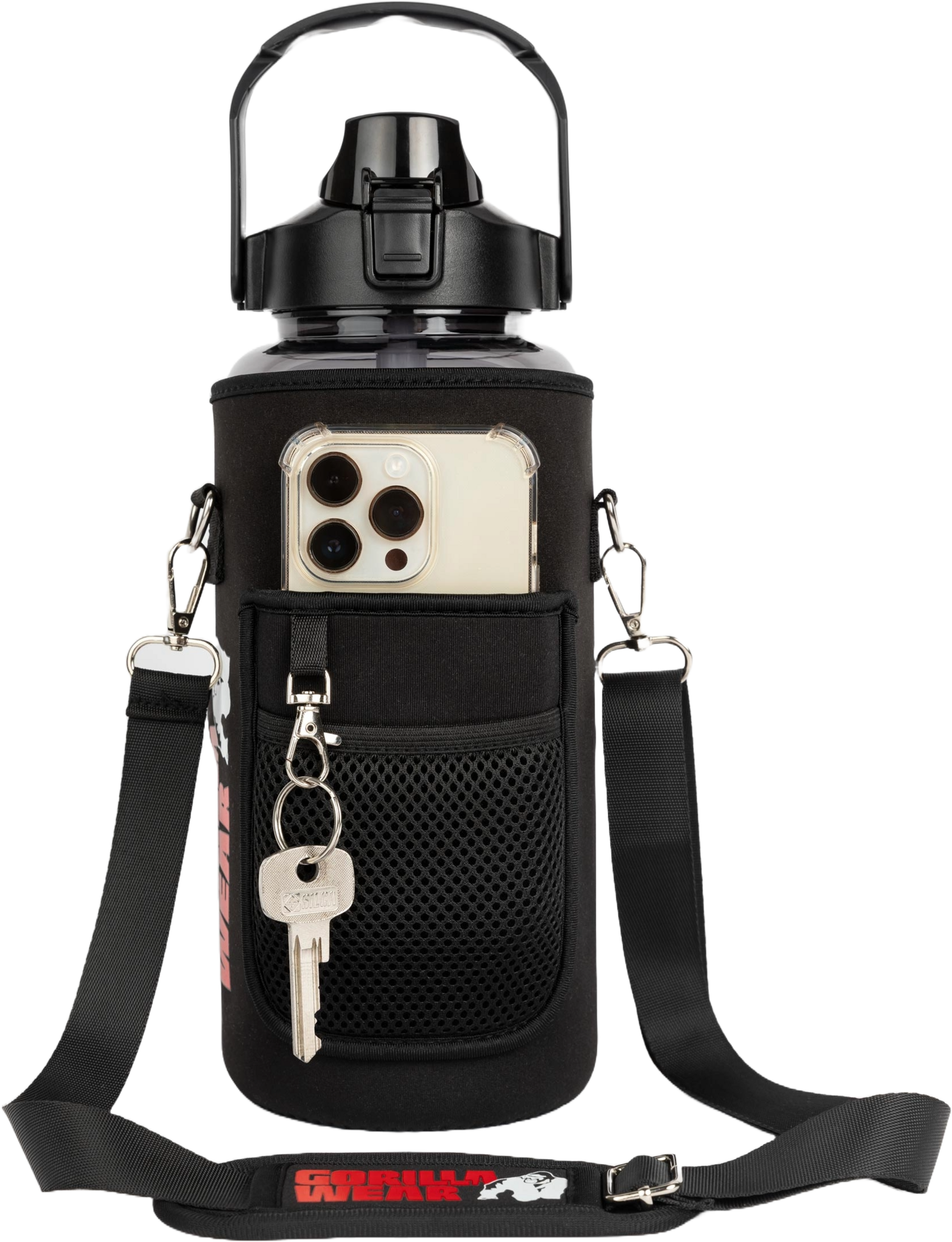 GORILLA WEAR, Water Bottle With Sleeve 2 L