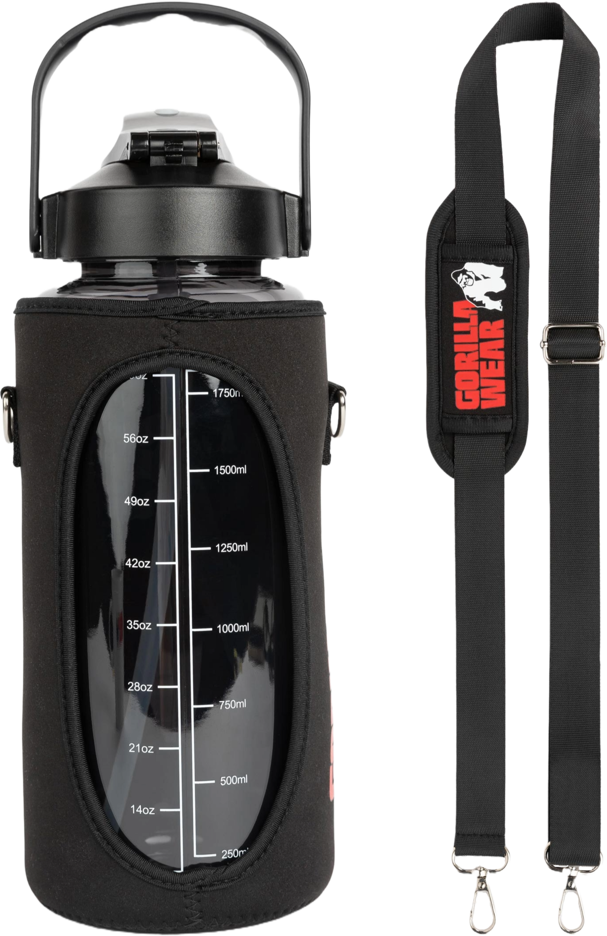 GORILLA WEAR, Water Bottle With Sleeve 2 L