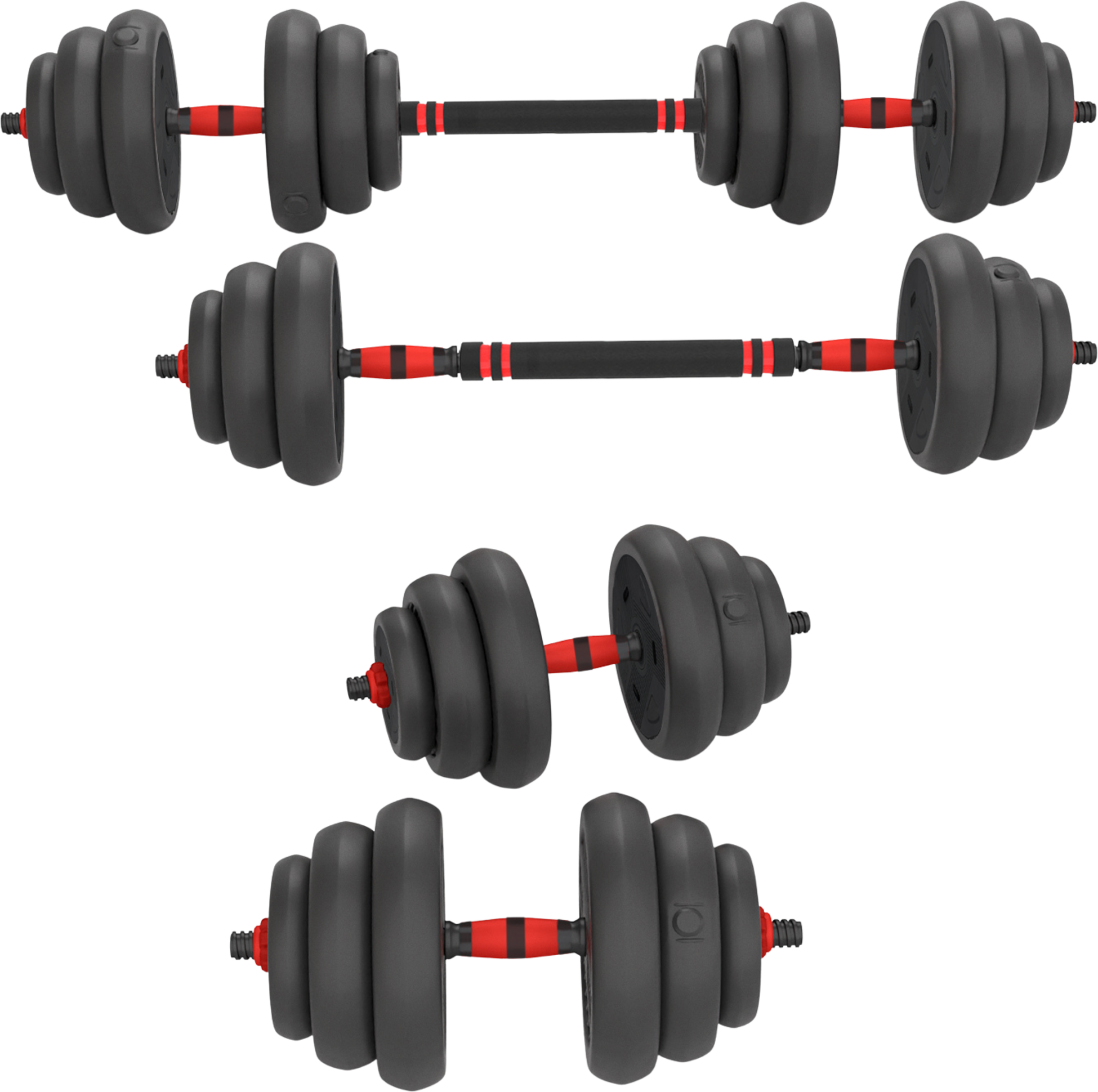 NORTHIX, Weight Set 20kg &ndash; 6-in-1 Adjustable Dumbbells
