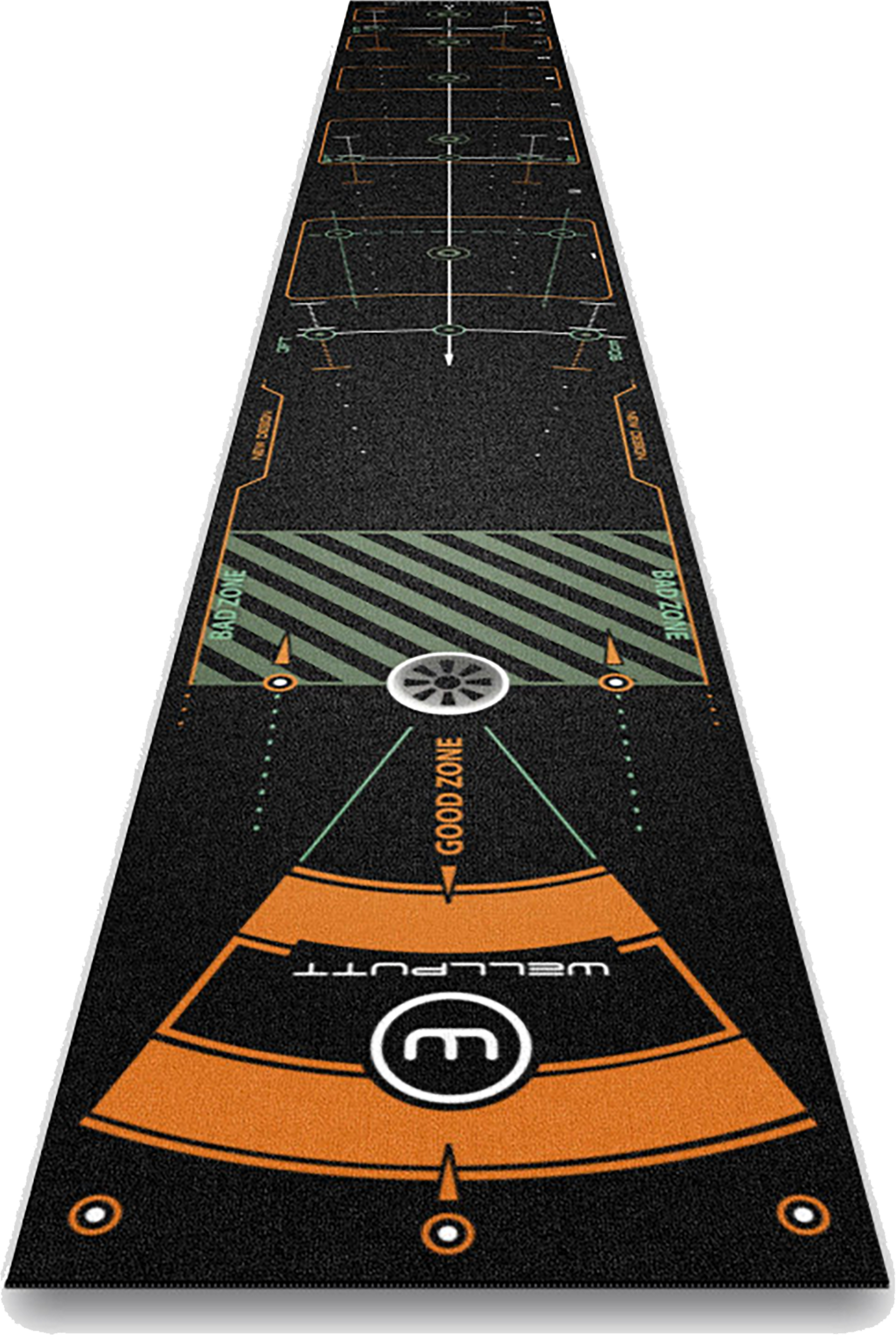 WELLPUTT, Wellputt Putting Mat 4m Black