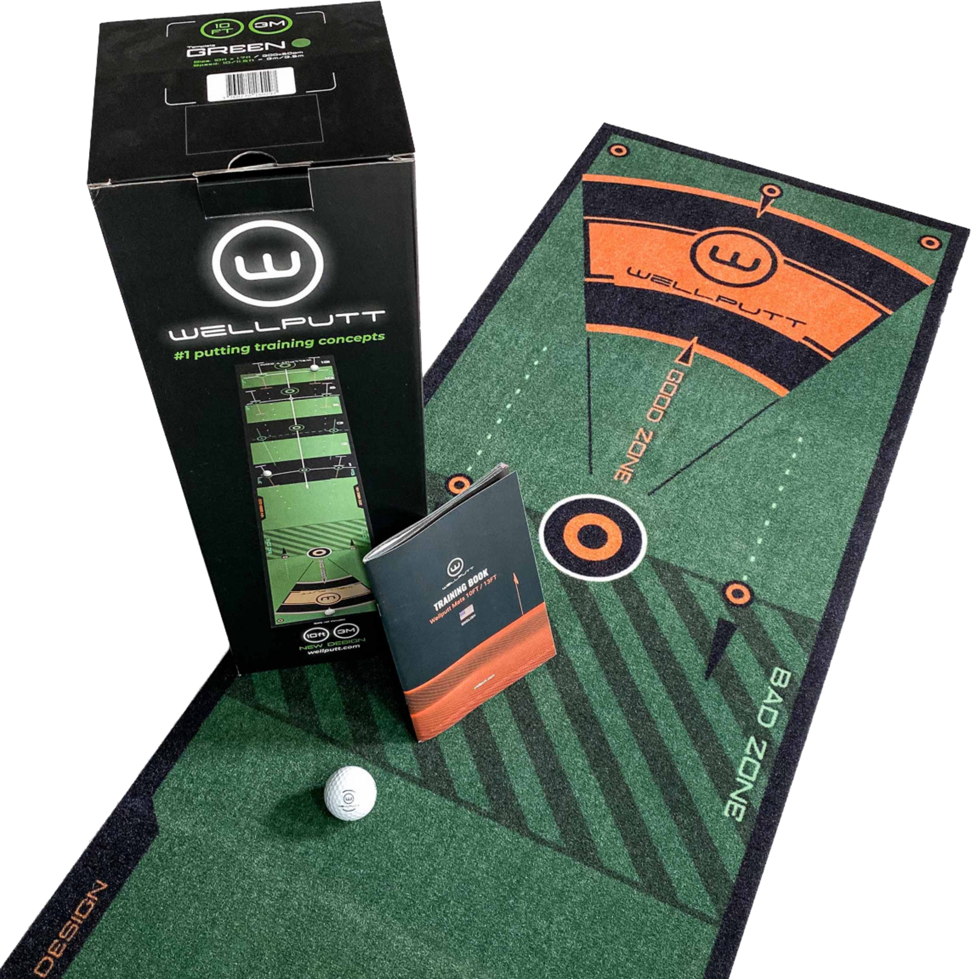 WELLPUTT, Wellputt Putting Mat 4m Black