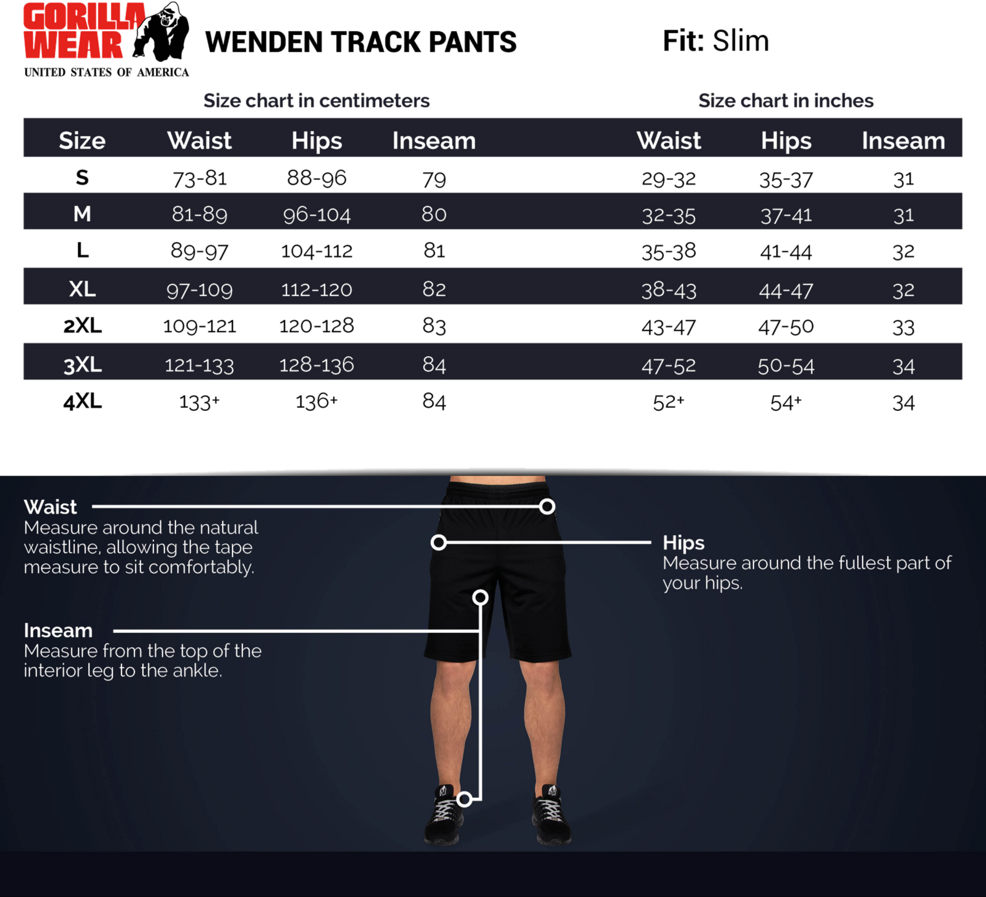 GORILLA WEAR, Wenden Track Pants