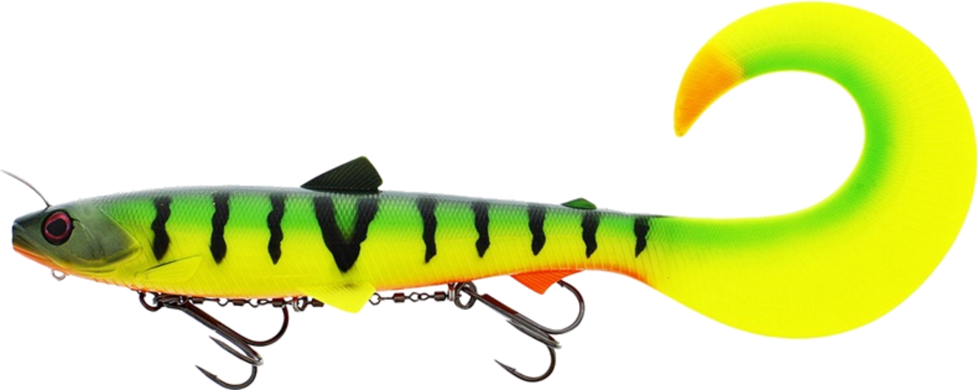 WESTIN, Westin Bullteez Curltail Inline 33cm 230g Sinking Tiger Perch 1pcs