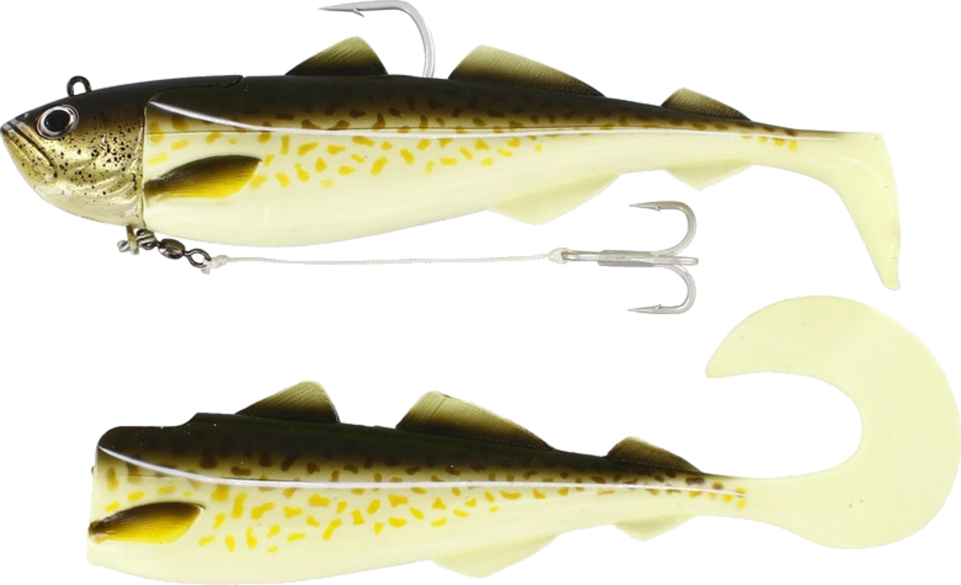 WESTIN, Westin Crazy Daisy Jig 400g 27cm Glow Gadus #8/0+#3/0 1+2pcs