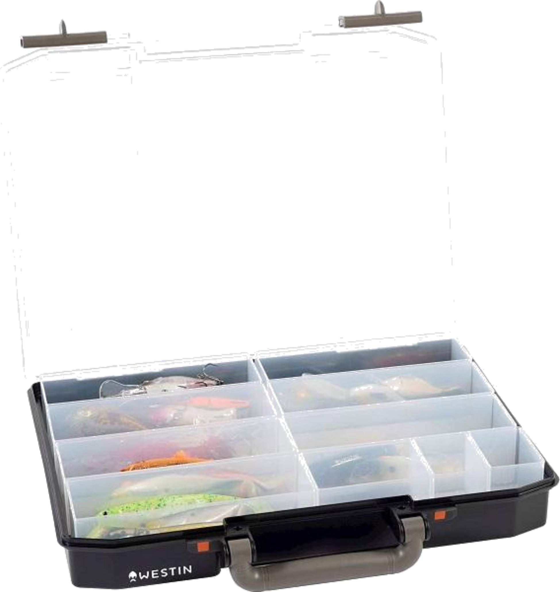 WESTIN, Westin W6 Lure Vault 57x337x278 Incl. 10 Inserts Black/clear