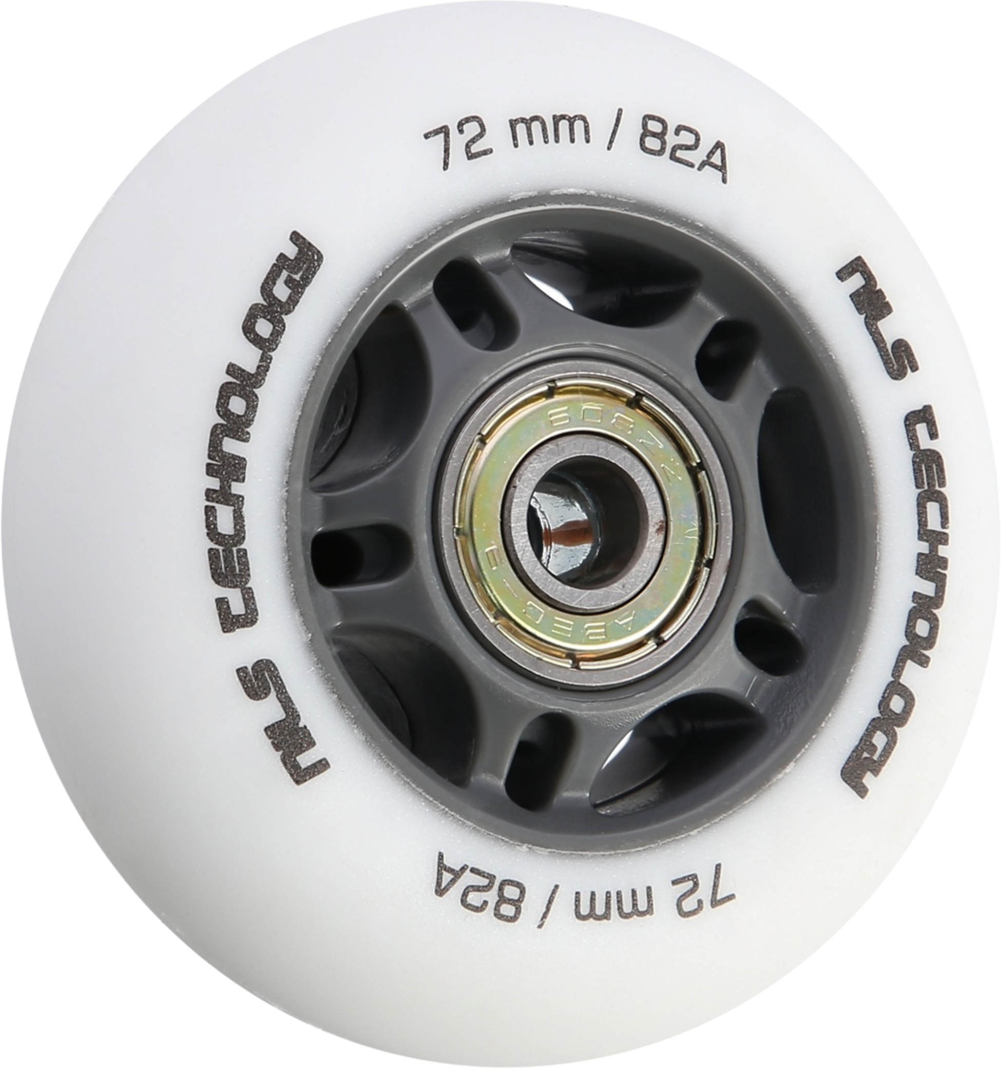 NORTHIX, White Pu 72x24 82a Wheels  Abec-9 Bearings Set