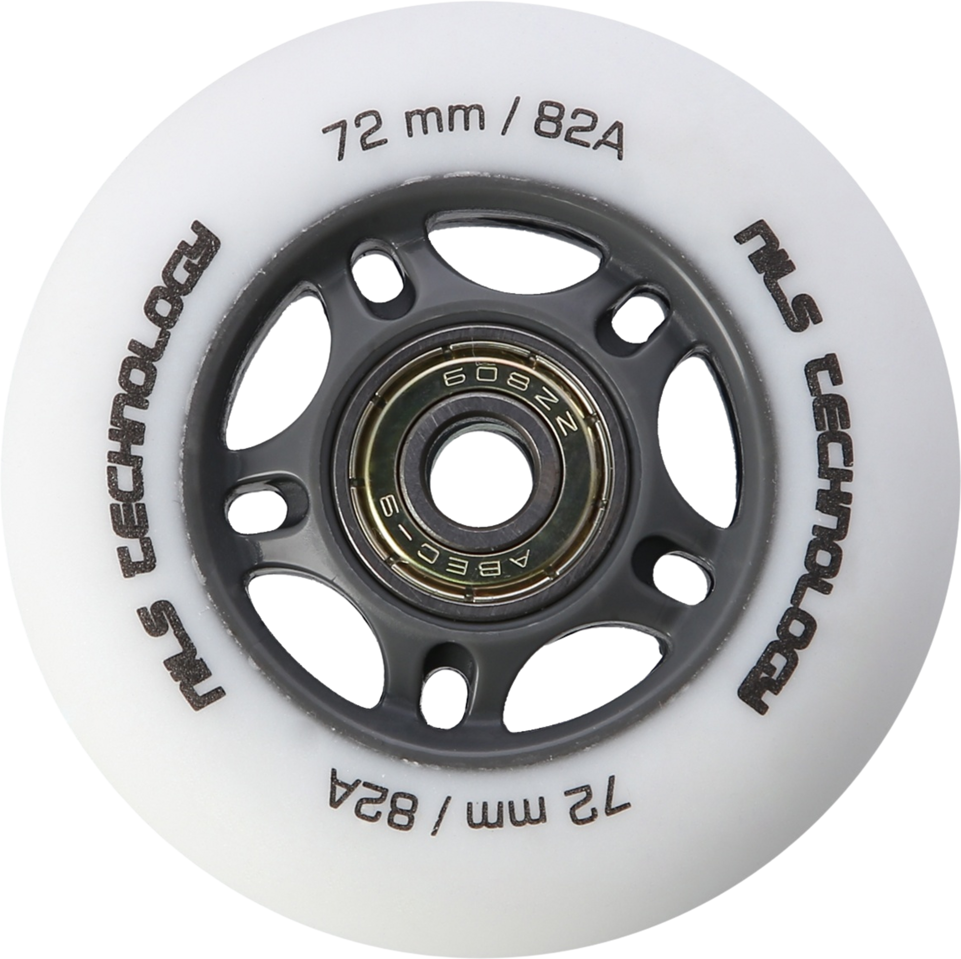 NORTHIX, White Pu 72x24 82a Wheels  Abec-9 Bearings Set
