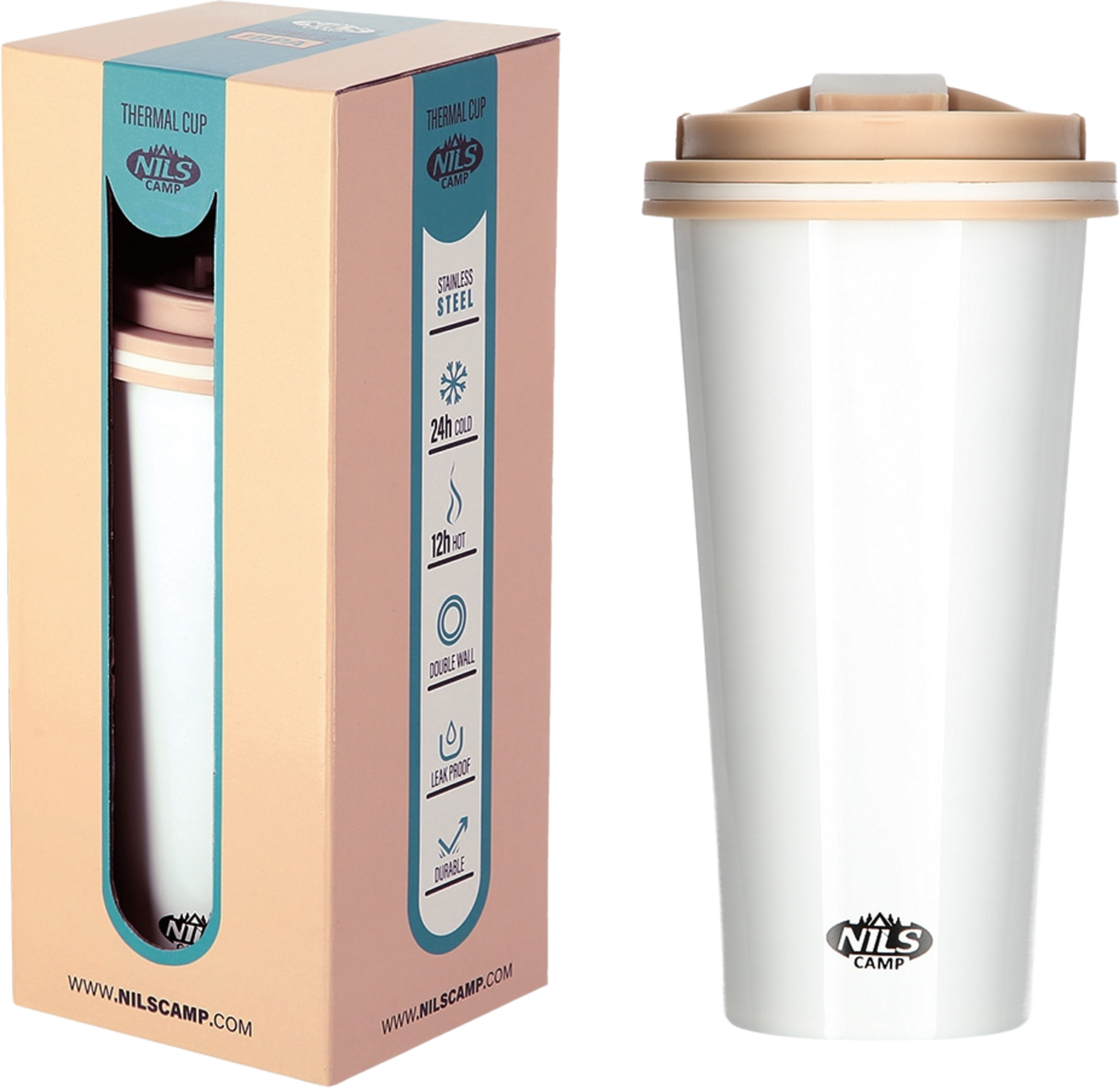 NORTHIX, White Thermal Cup, 18 Oz, Insulated
