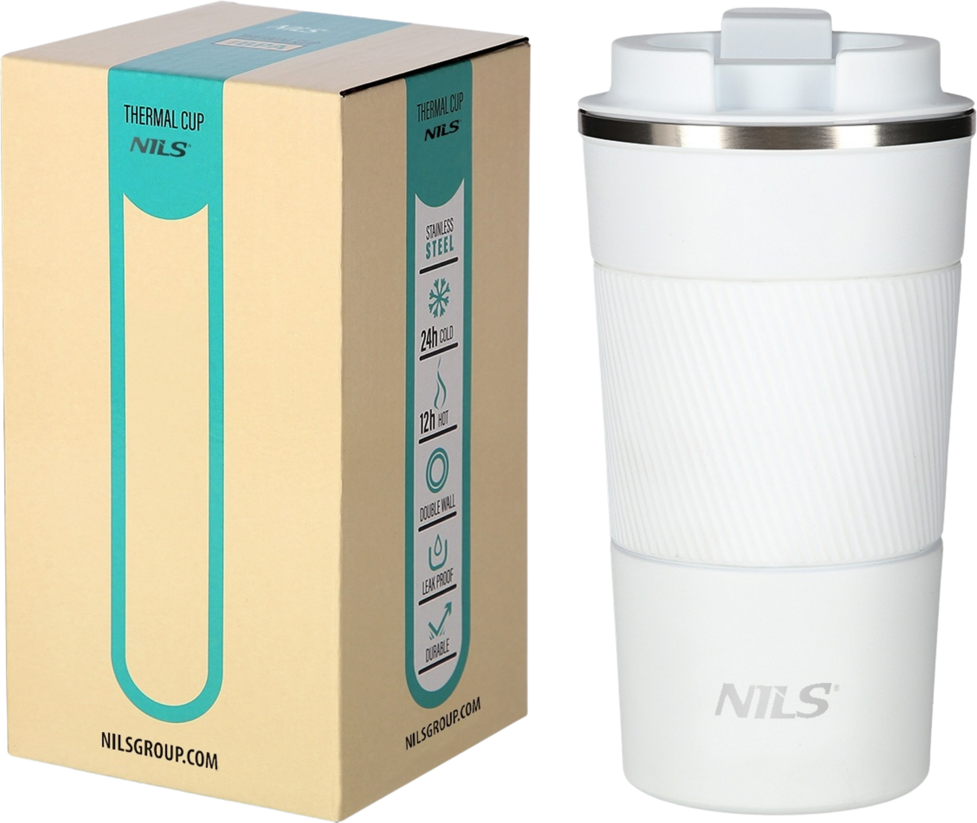 NORTHIX, White Thermal Cup &ndash; Insulated, 9 Oz Capacity